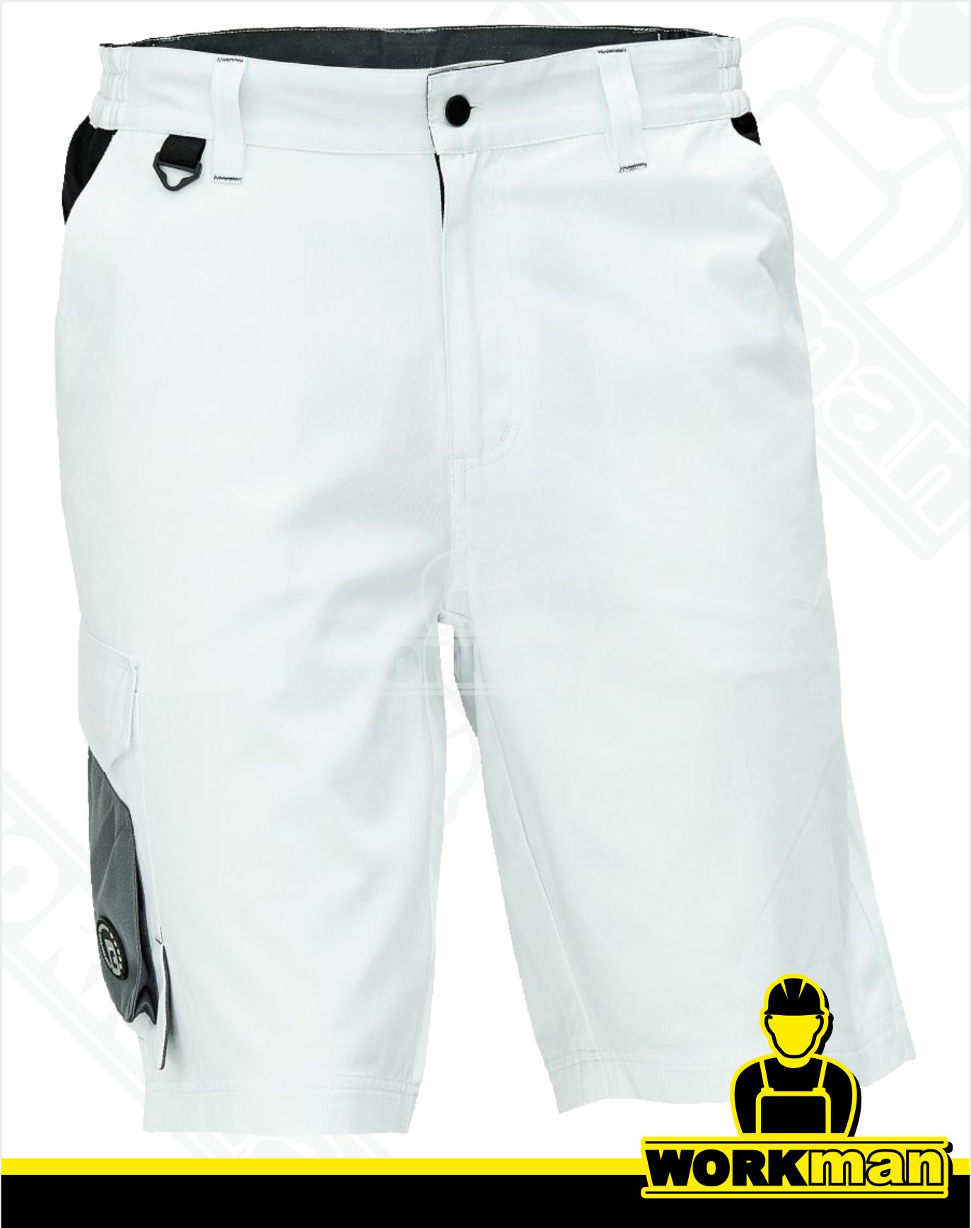 Montérkové kraťasy CREMORNE Červa biela