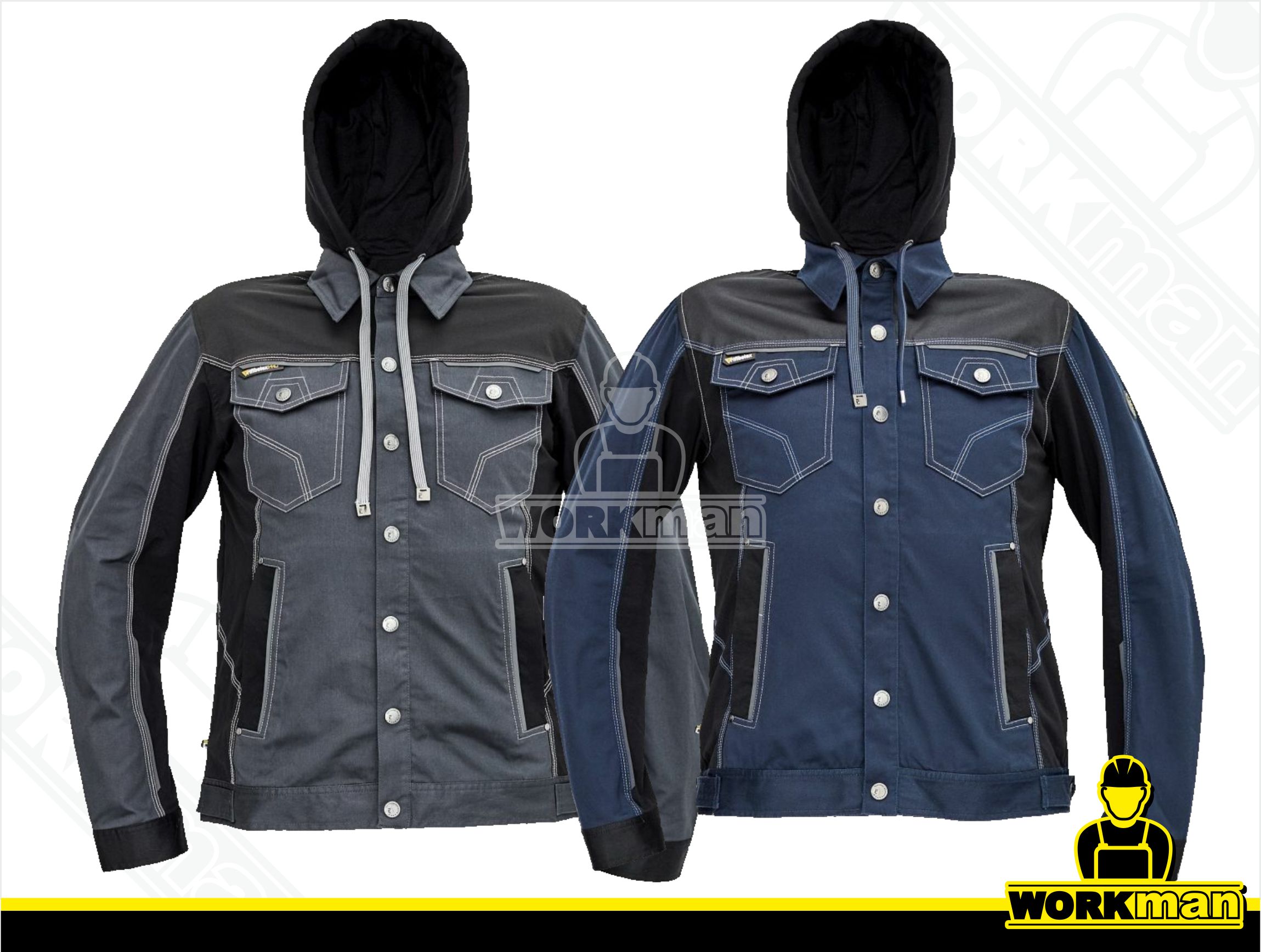 Strečová montérková bunda NEURUM CLASSIC s kapucňou Červa