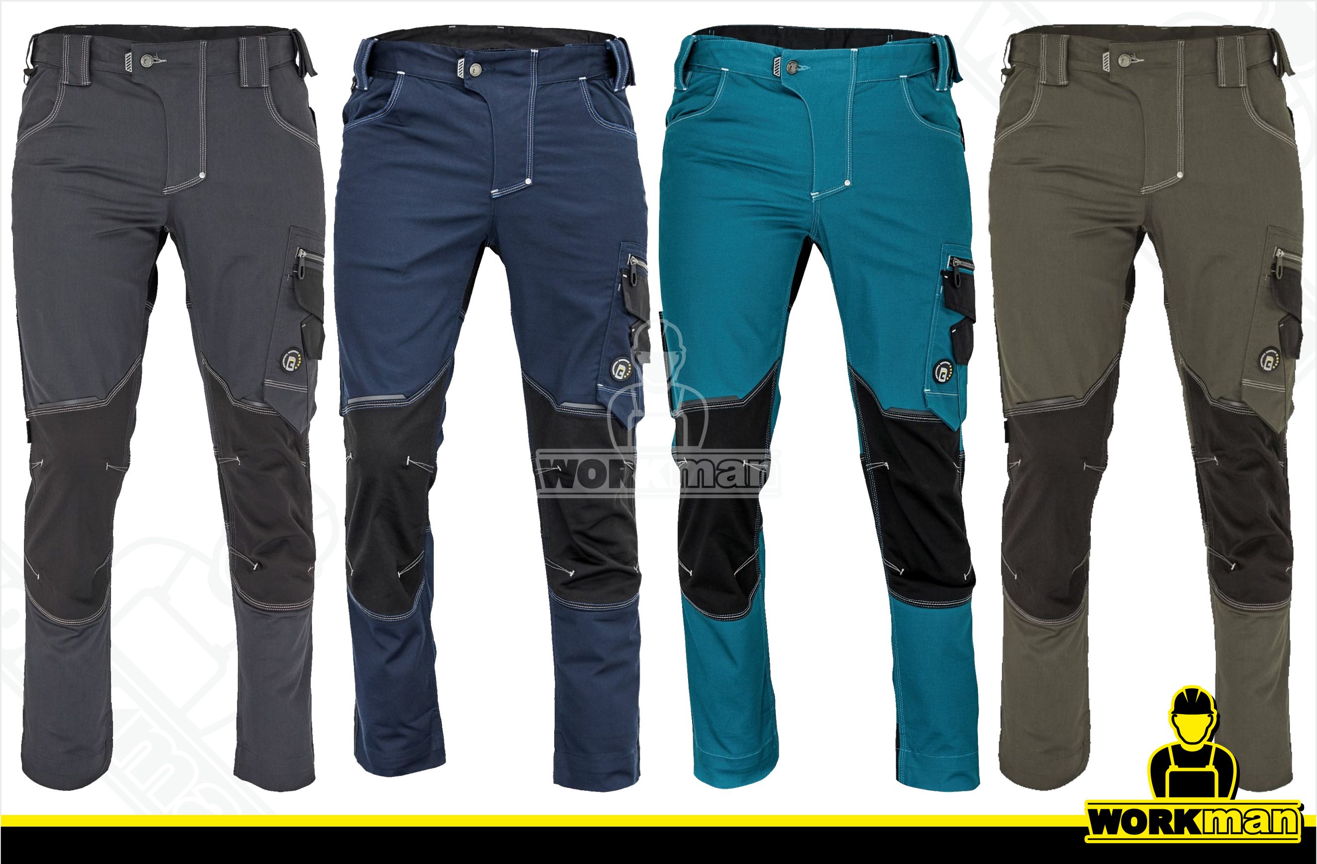 Strečové montérkové nohavice NEURUM CLASSIC do pása Červa