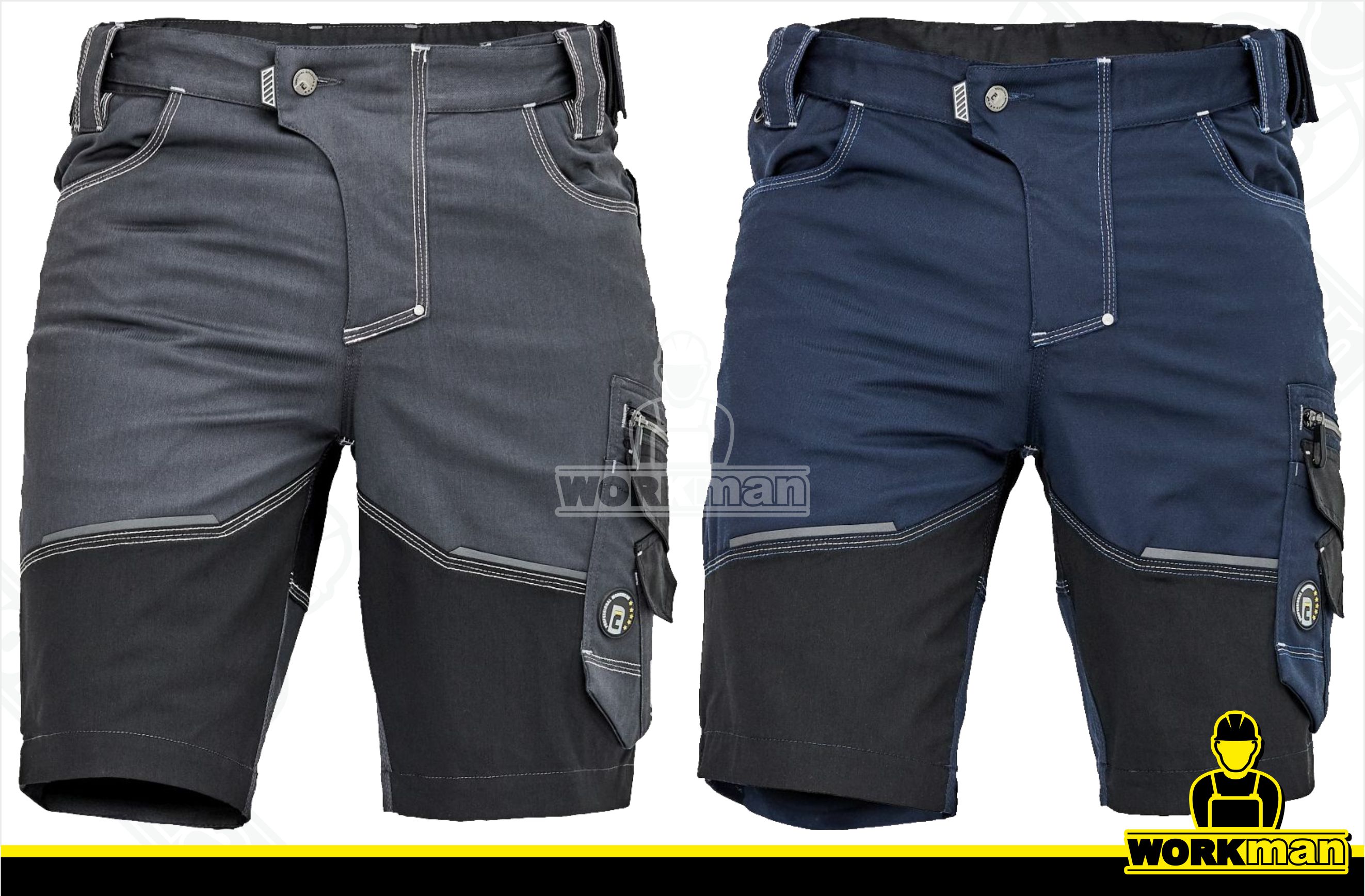 Strečové montérkové šortky NEURUM CLASSIC Červa