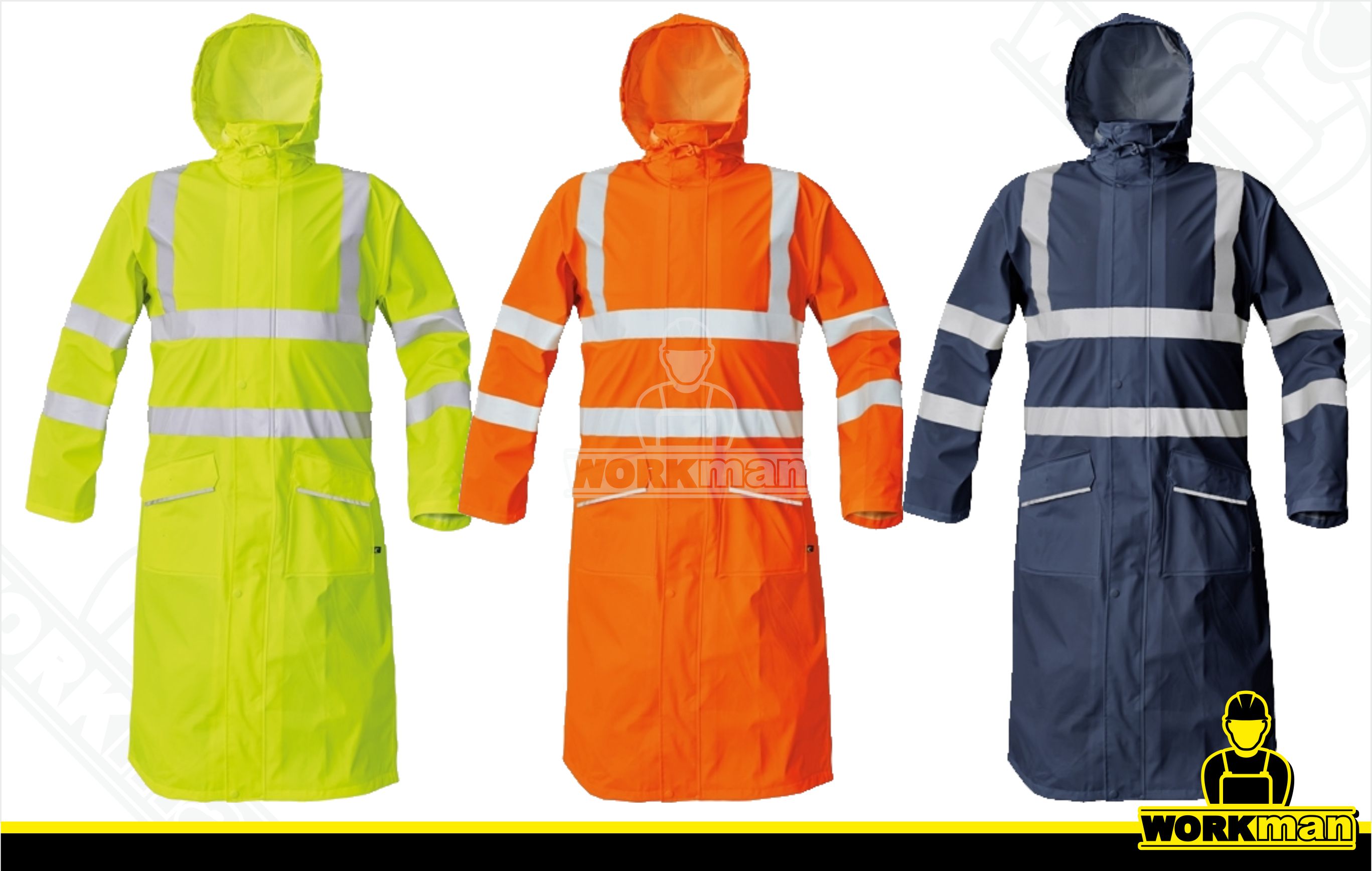 Reflexný nepremokavý plášť SIRET HV Červa