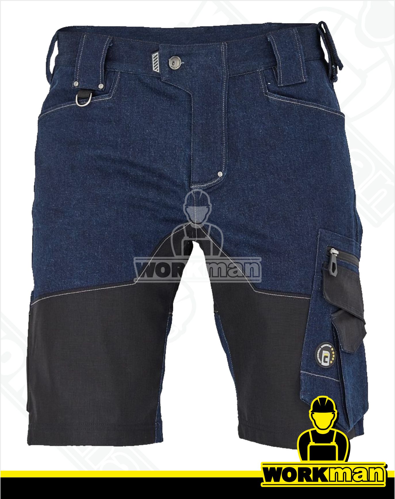 Strečové riflové kraťasy NEURUM DENIM Červa