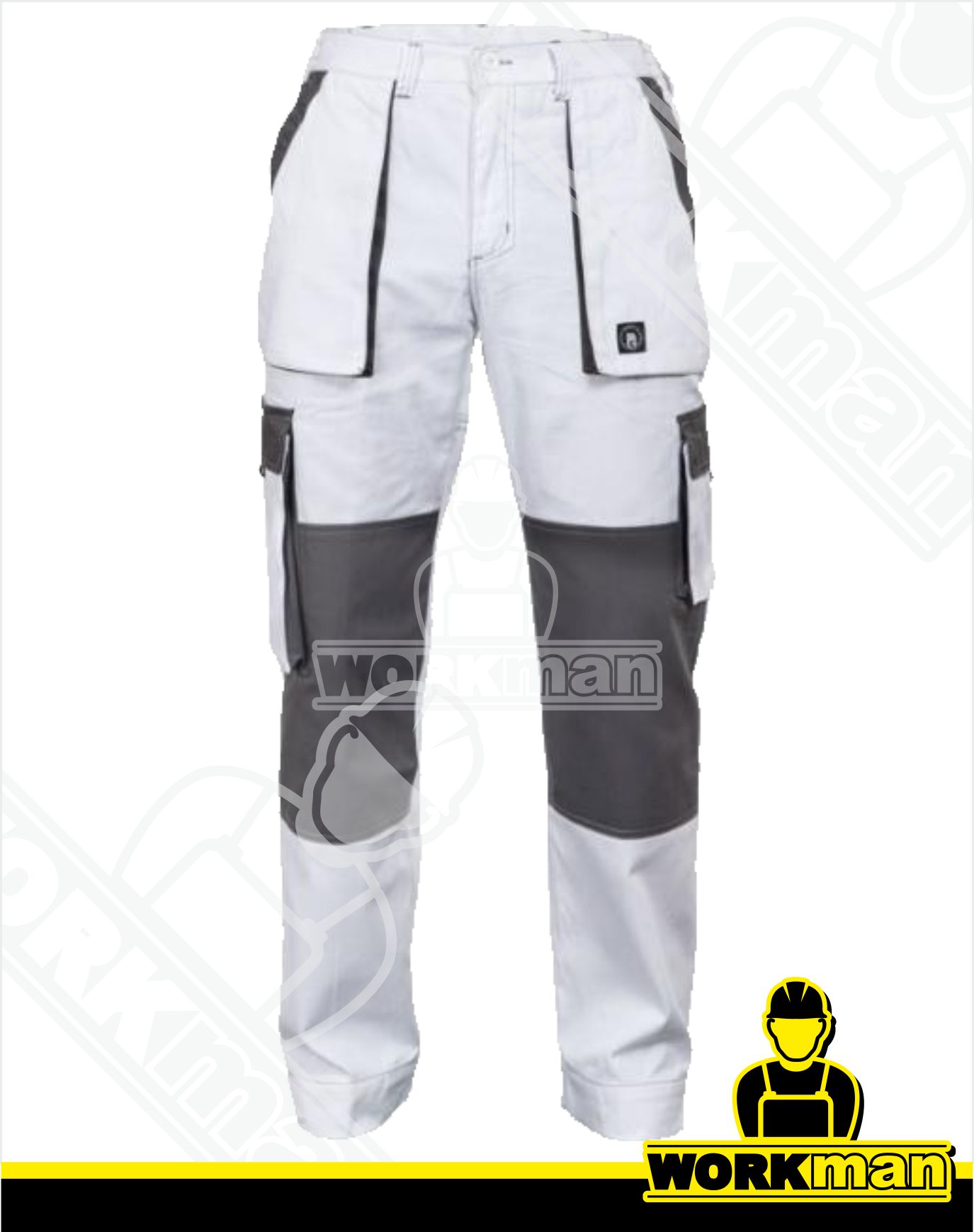 Montérkové nohavice MAX SUMMER do pása Červa biela