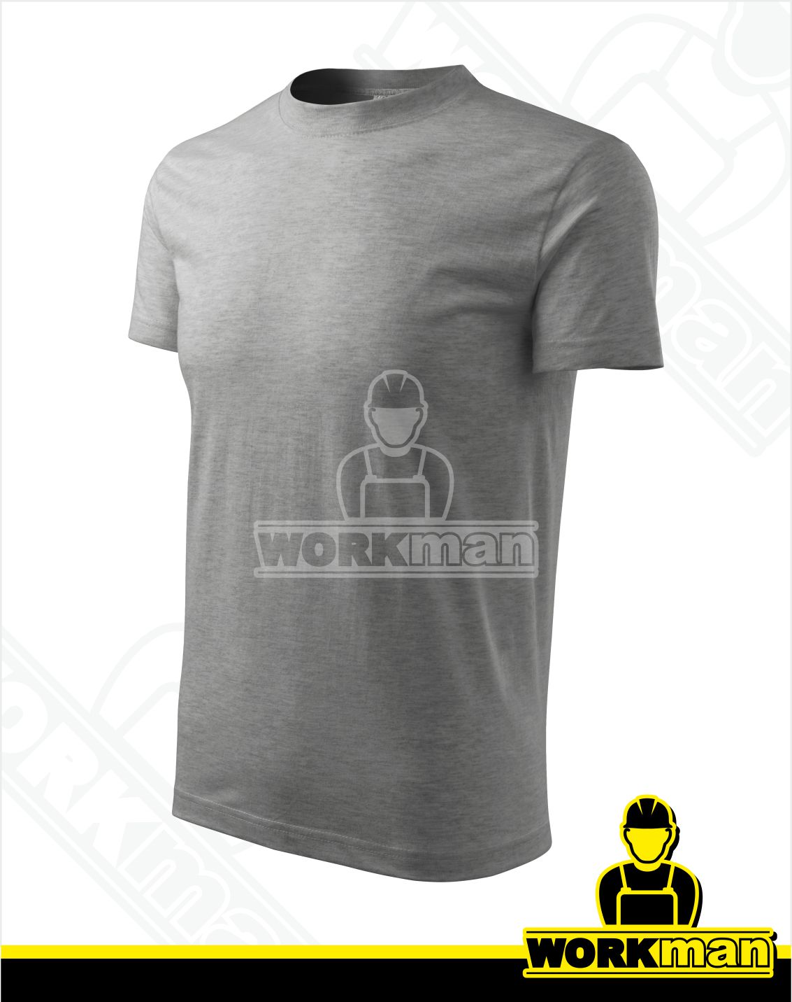 Tričko pánske CLASSIC Malfini tmavosivý melír