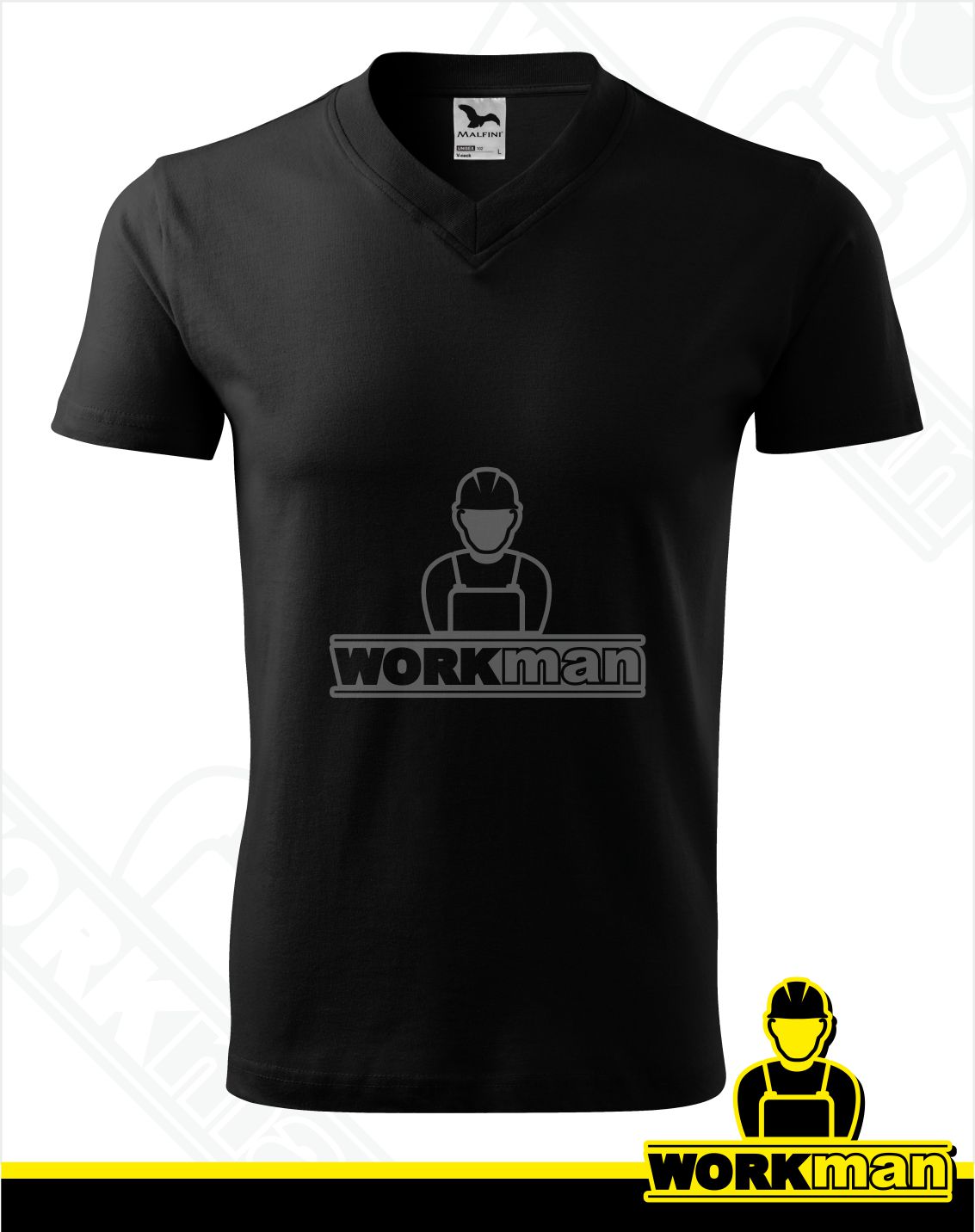 Pánske tričko V-NECK Malfini čierna