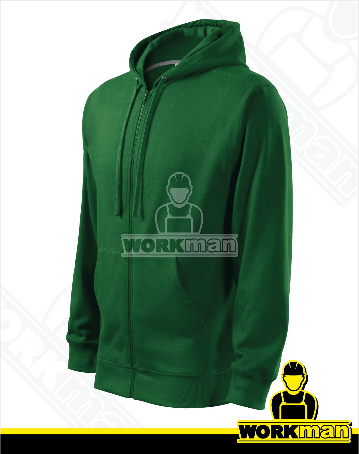 Pánska mikina TRENDY ZIPPER Malfini fľaškovozelená