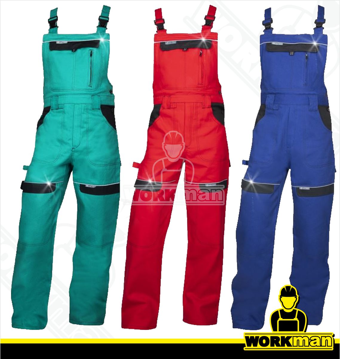 Predĺžené montérkové nohavice COOL TREND s náprsenkou Ardon