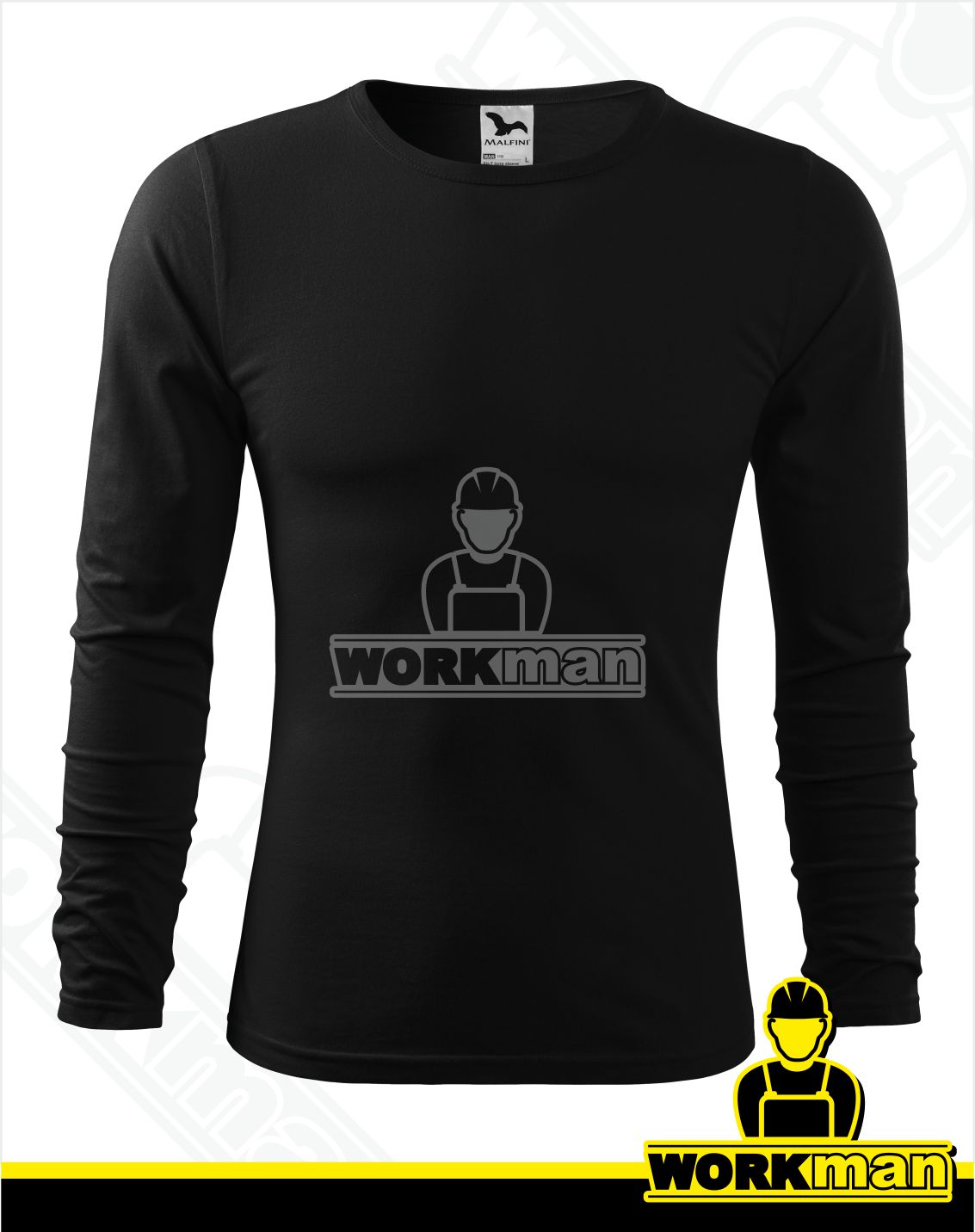 Pánske tričko FIT-T LS Malfini čierna