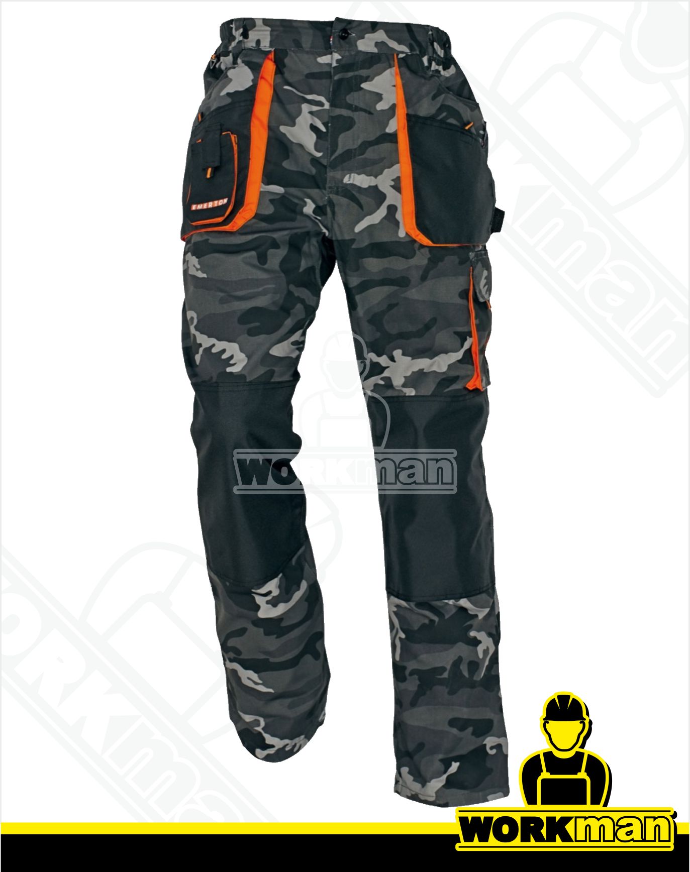 Montérkové nohavice EMERTON CAMOUFLAGE do pása Červa