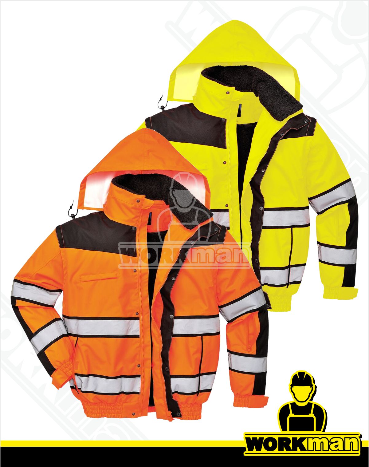 Zateplená reflexná bunda Hi-Vis CLASSIC BOMBER C466 3v1 Portwest