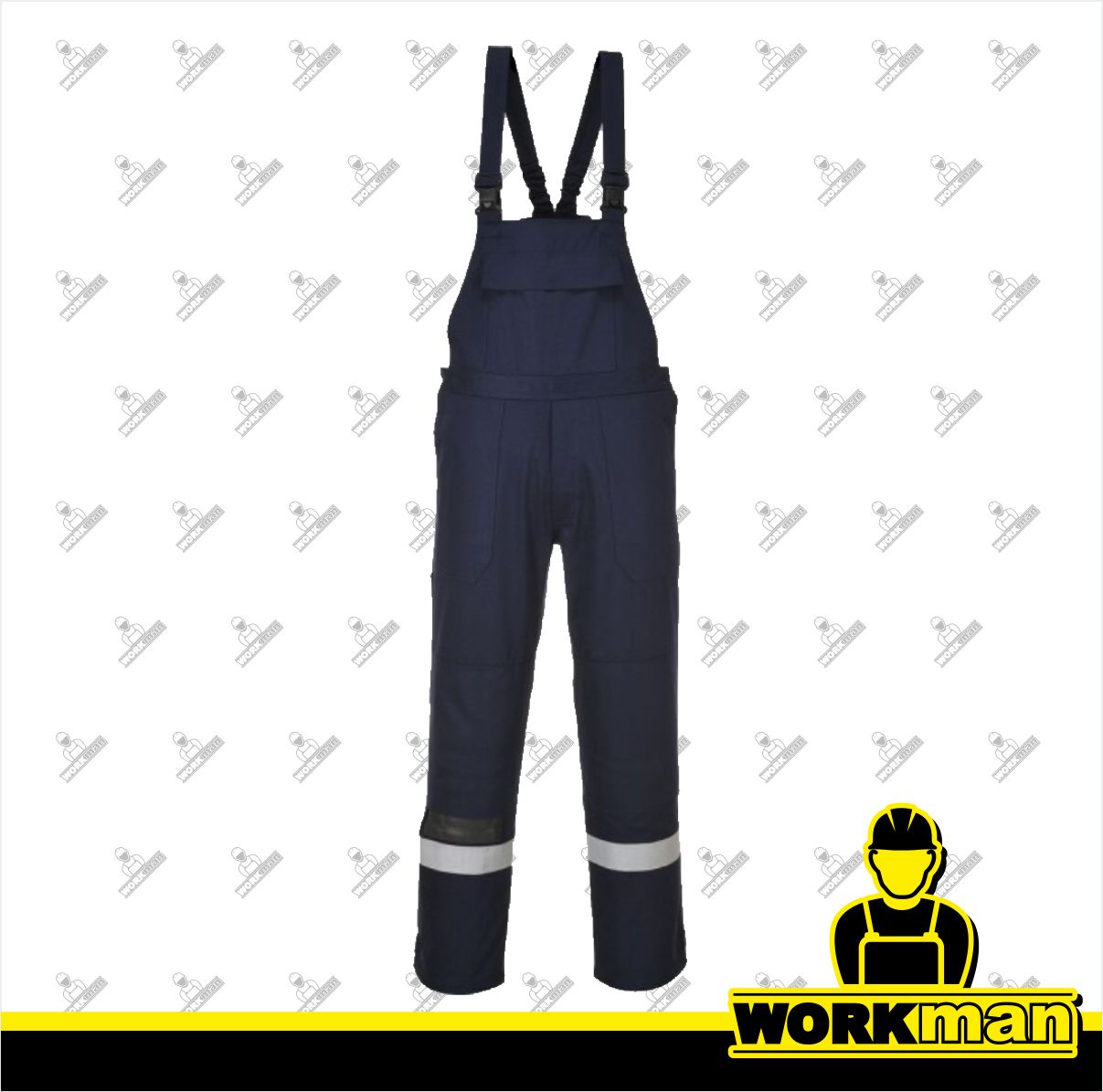 Antistatické nehorľavé nohavice FR27 s náprsenkou Portwest