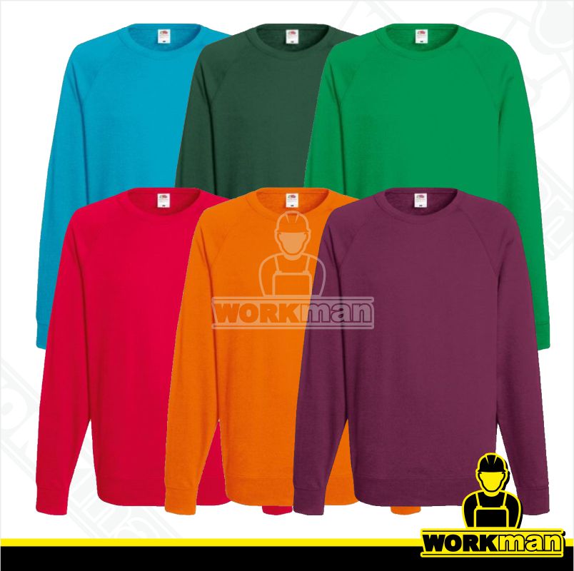 Pánska mikina LIGHTWEIGHT RAGLAN SWEAT Fruit of the Loom