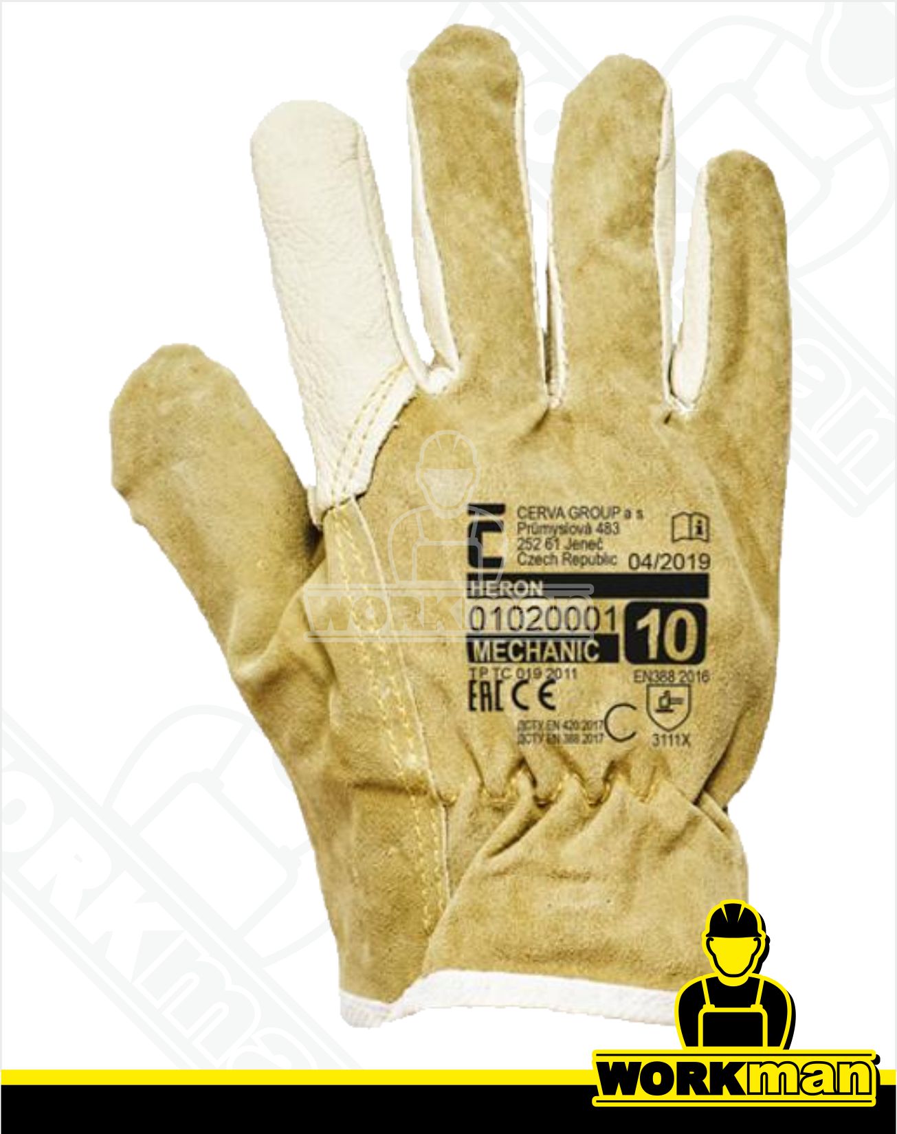 Celokožené rukavice HERON Červa