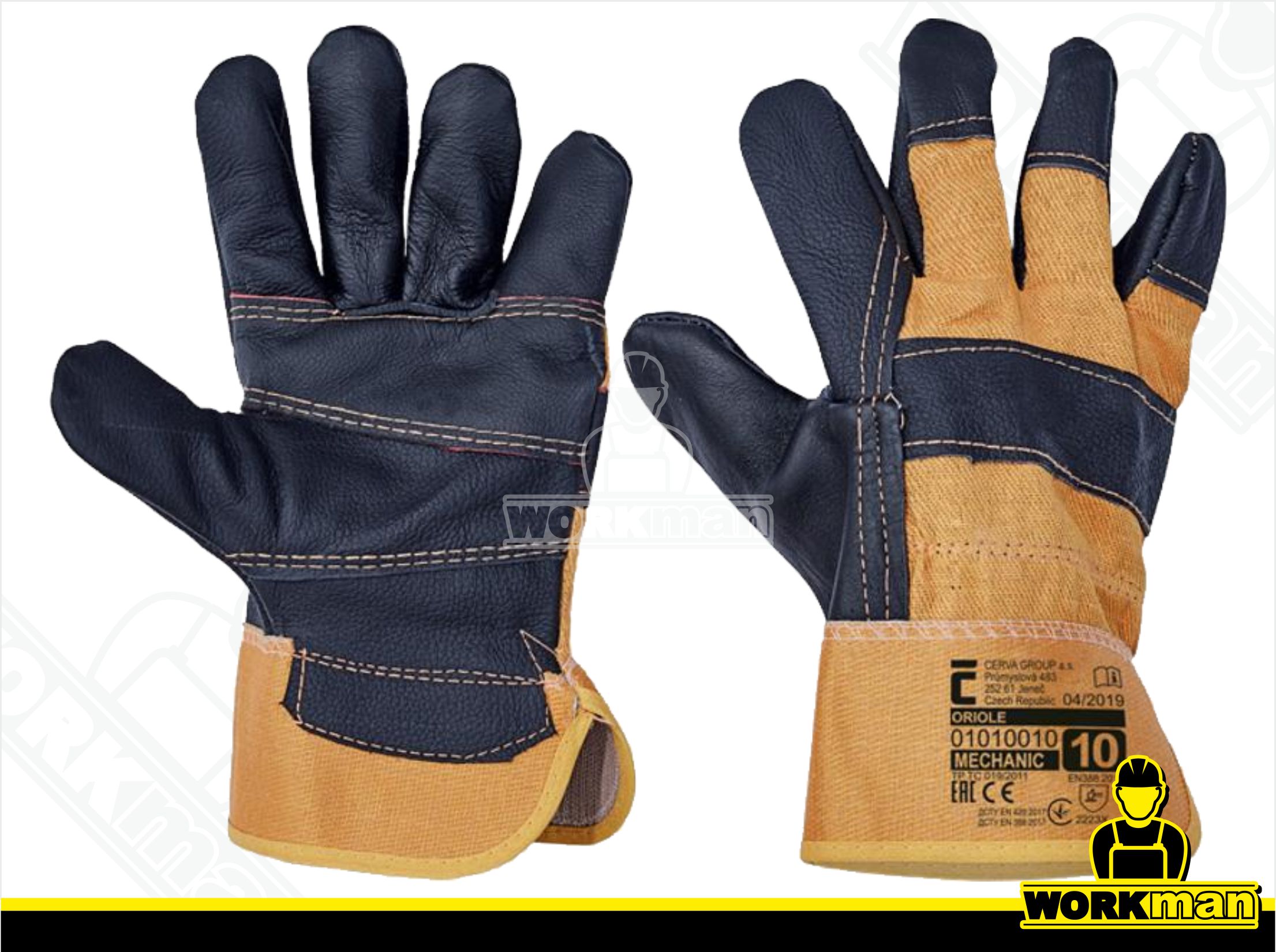 Kombinované rukavice ORIOLE Červa