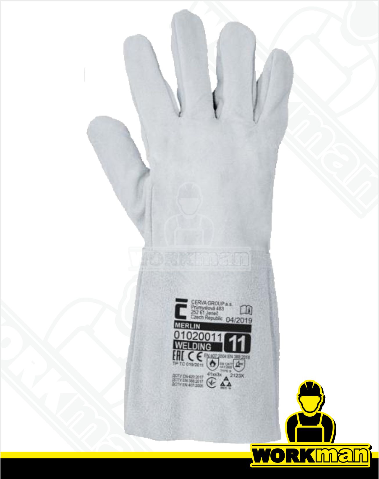 Zváračské rukavice MERLIN Červa