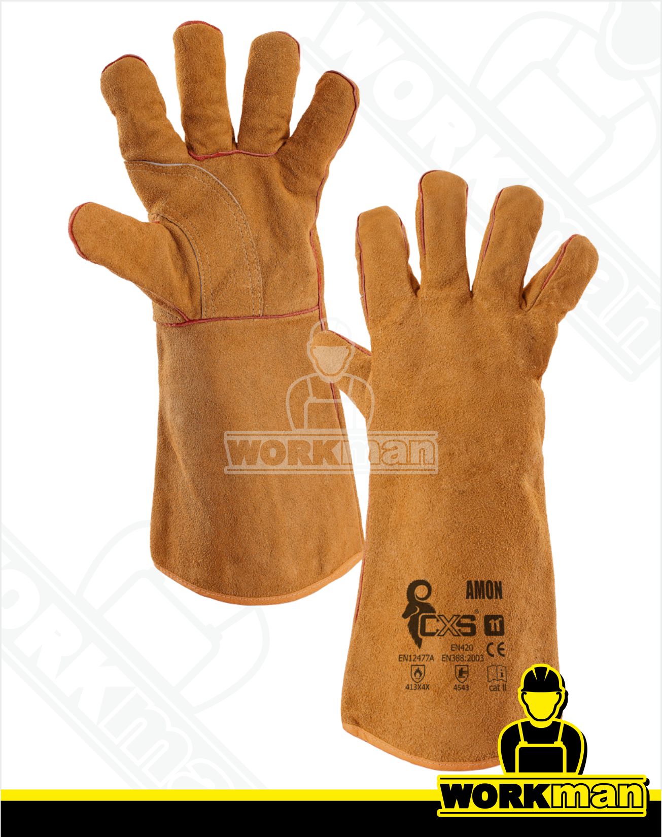 Zváračské pracovné rukavice AMON Cxs