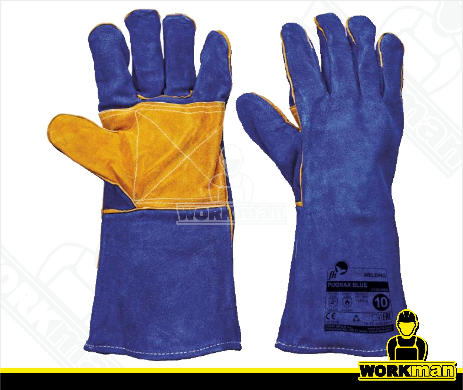 Zváračské pracovné rukavice PUGNAX BLUE Freehand