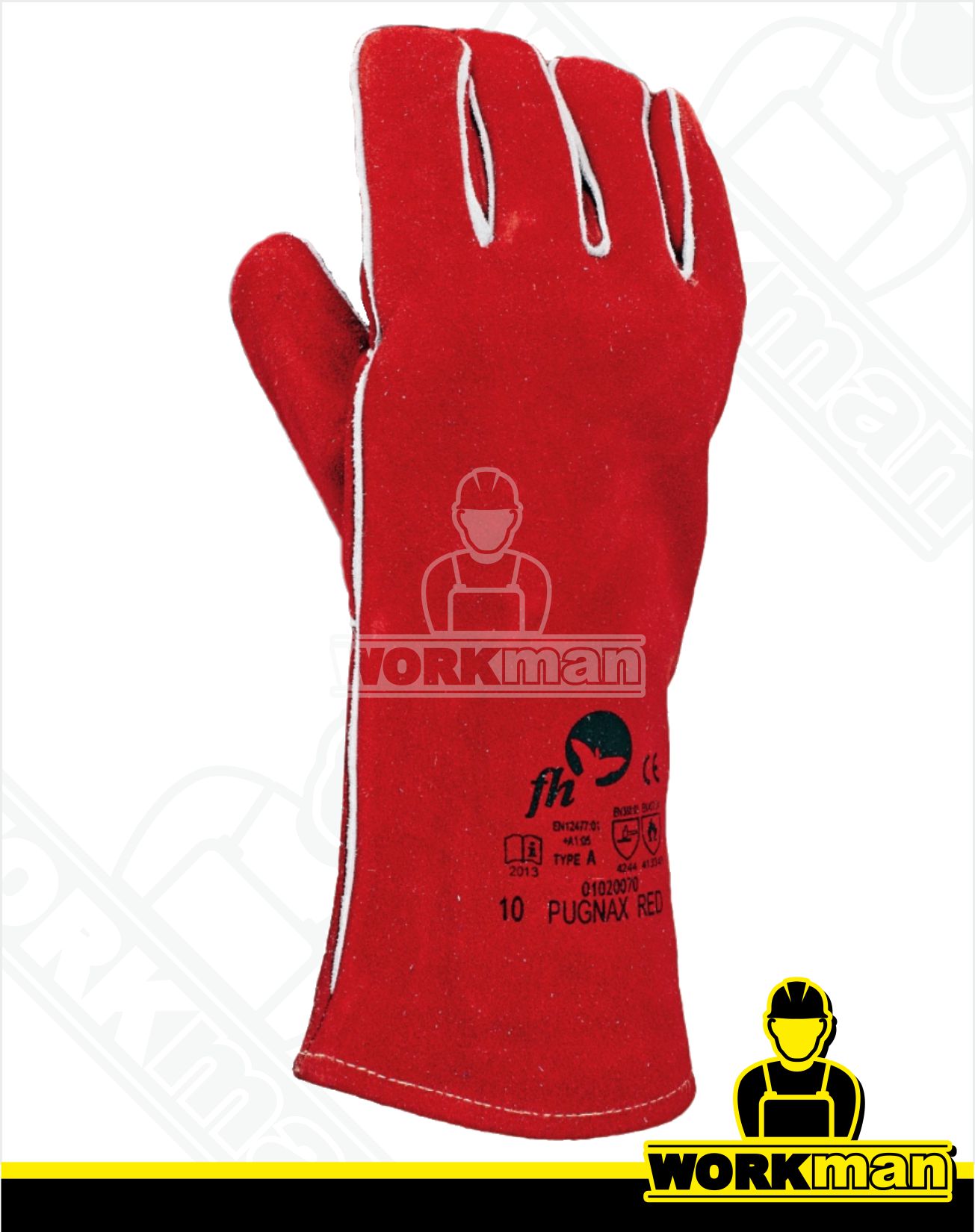 Zváračské pracovné rukavice PUGNAX RED Freehand