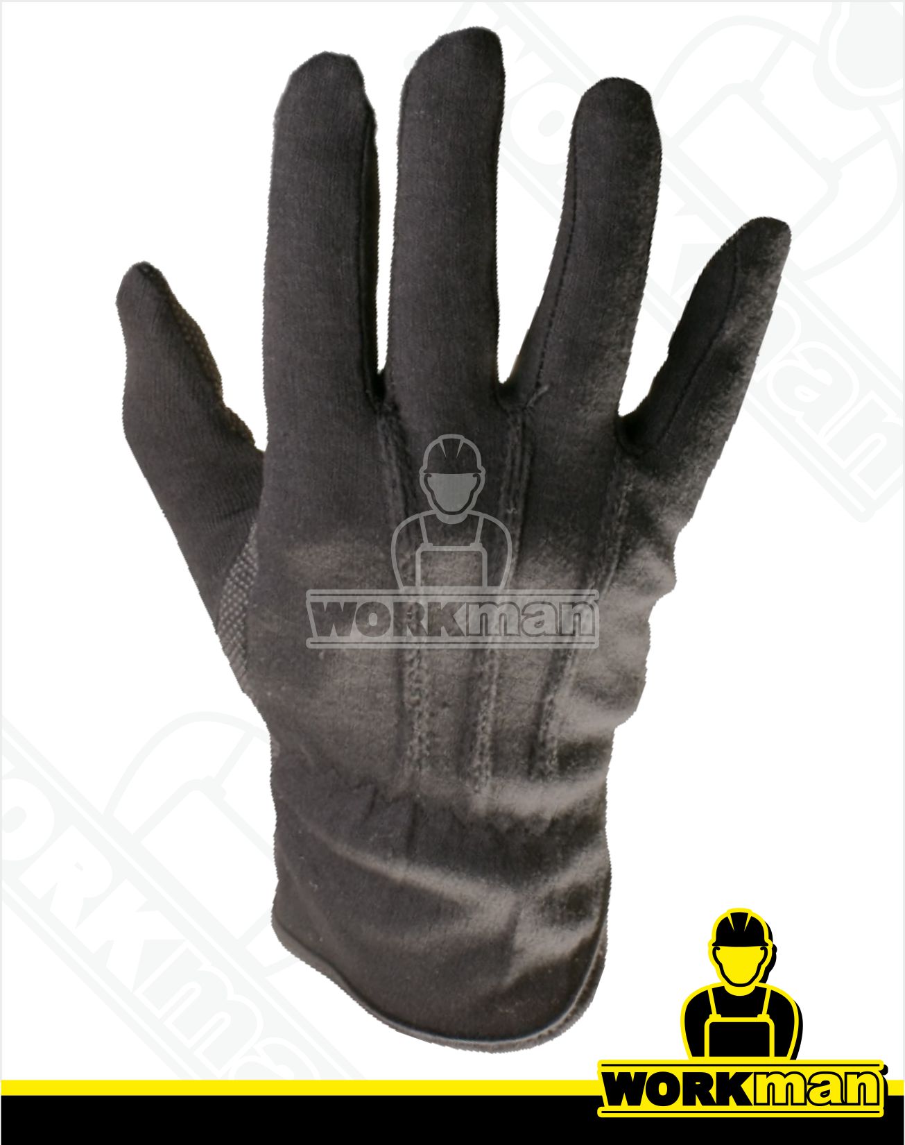 Povrstvené bavlnené rukavice BUSTARD Červa čierne