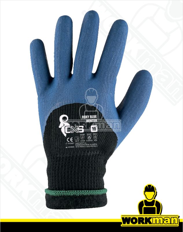 Zateplené povrstvené rukavice ROXY BLUE WINTER Cxs
