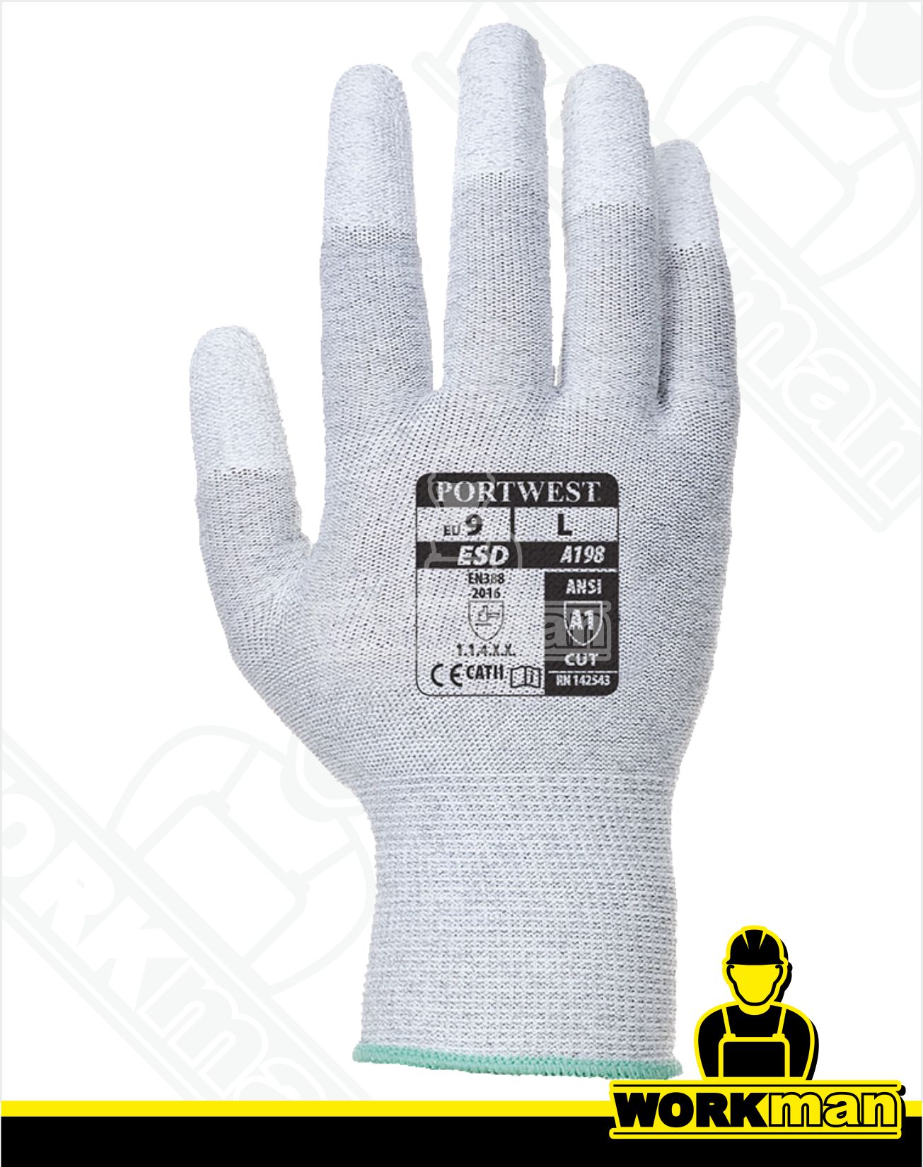 Antistatické rukavice A198 ESD Portwest