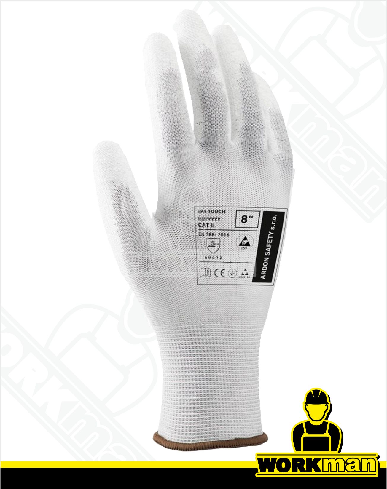 Povrstvené antistatické rukavice EPA TOUCH Ardon