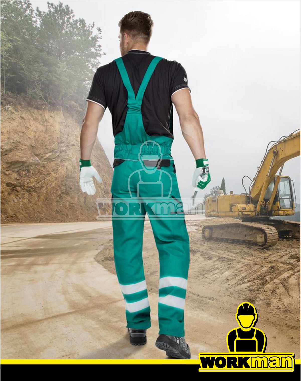 Reflexné montérkové nohavice COOL TREND s náprsenkou Ardon