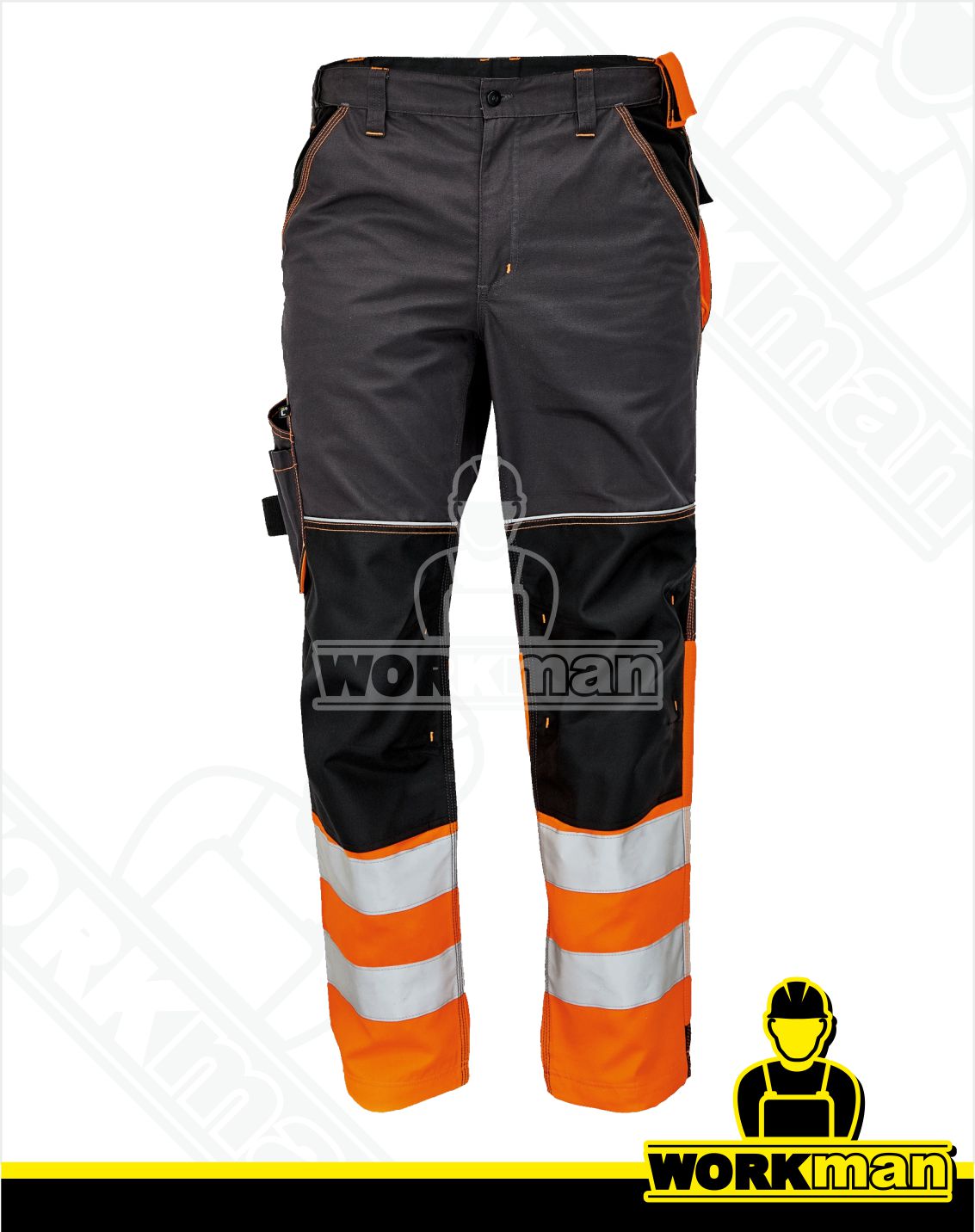 Reflexné pracovné nohavice KNOXFIELD do pása Červa