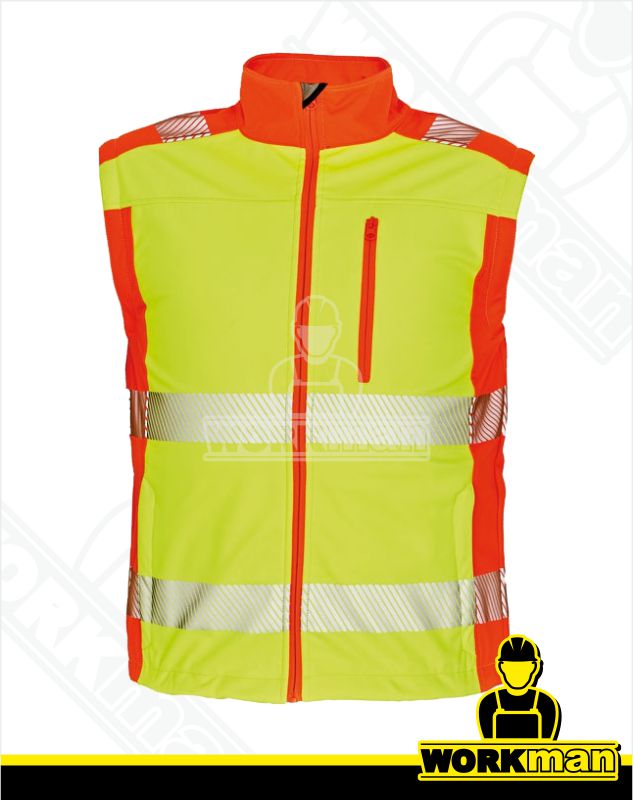 Reflexná softshellová bunda LATTON 2v1 Červa