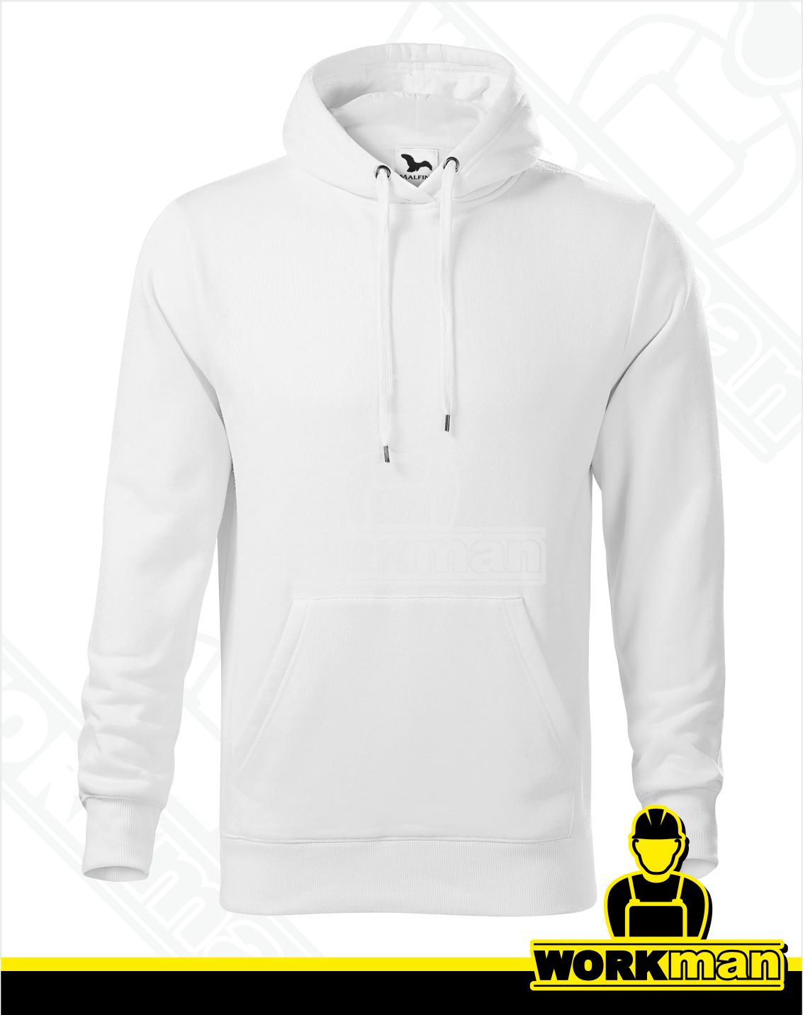 Pánska mikina s kapucňou CAPE Malfini biela