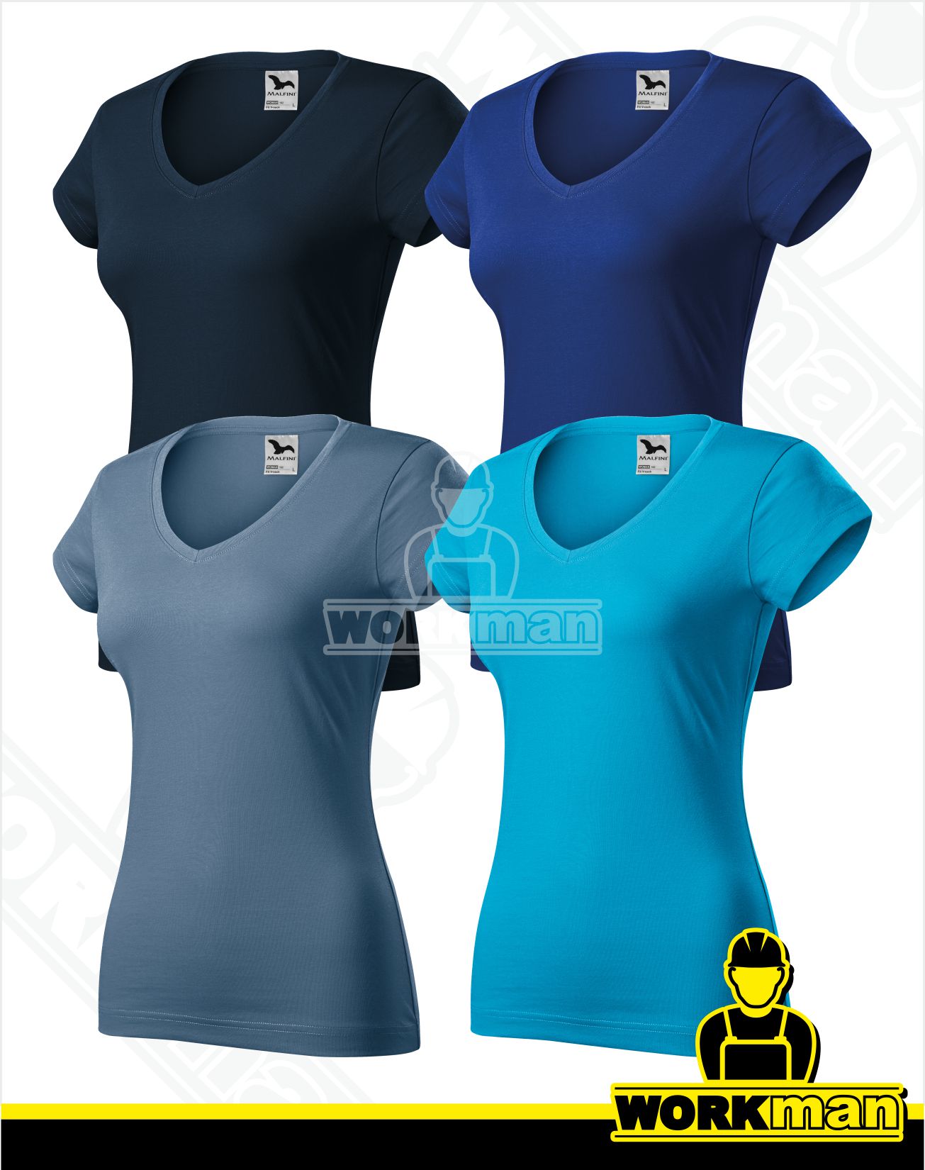 Dámske tričko FIT V-NECK Malfini