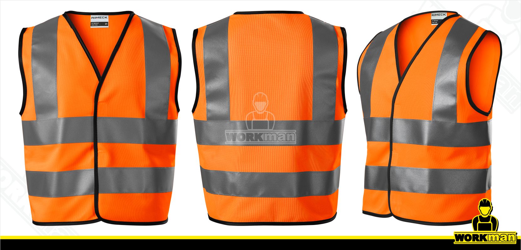 Detská reflexná vesta HV BRIGHT 9V4 Rimeck