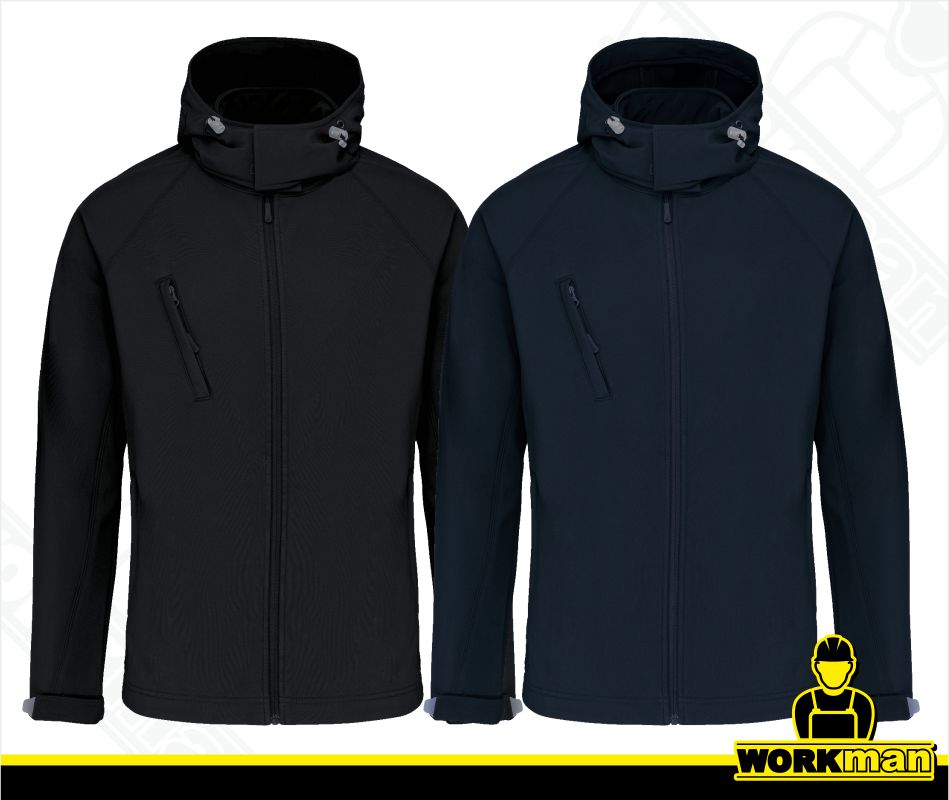 Pánska softshellová bunda s kapucňou K413 Kariban