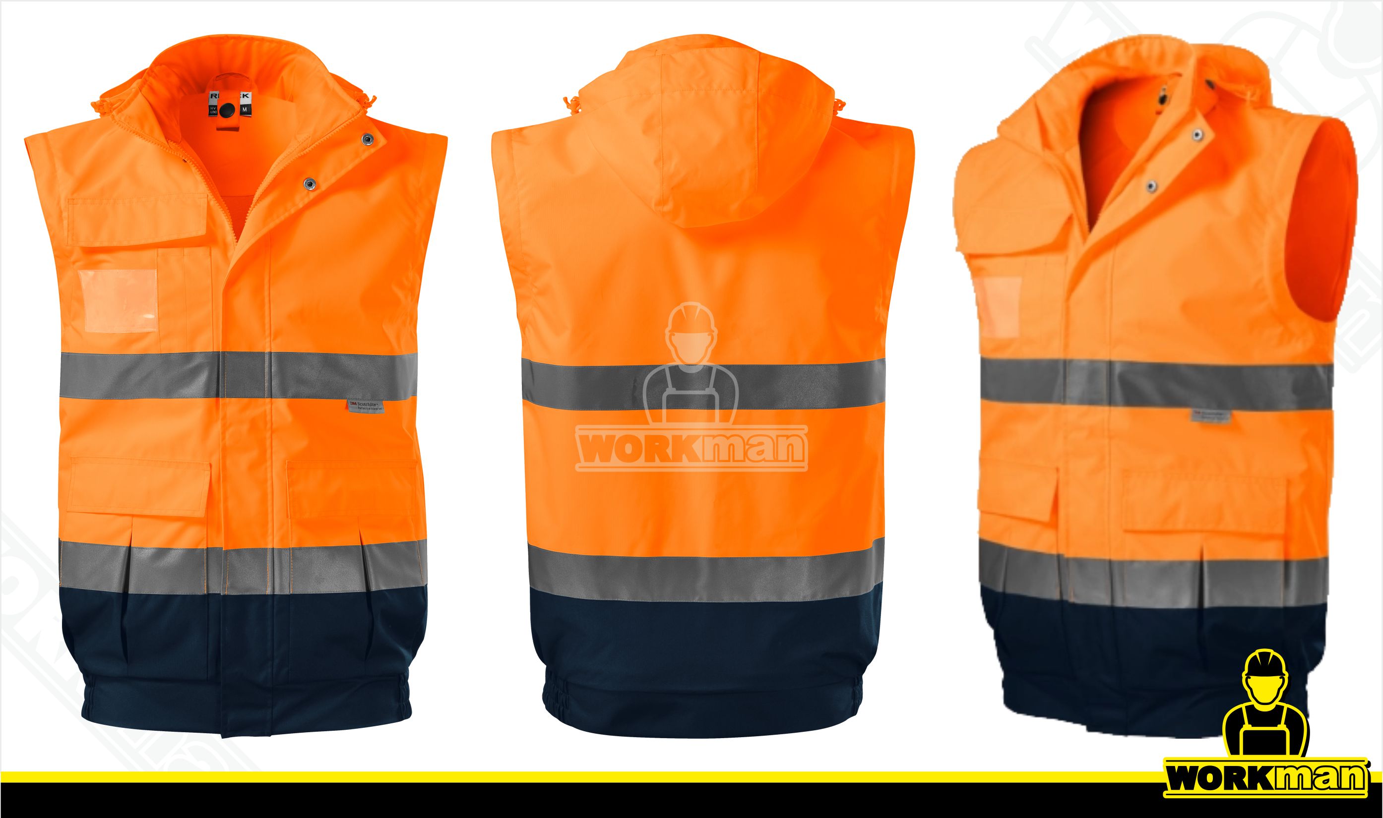 Reflexná bunda HV GUARD 4 IN 1 Rimeck oranžová