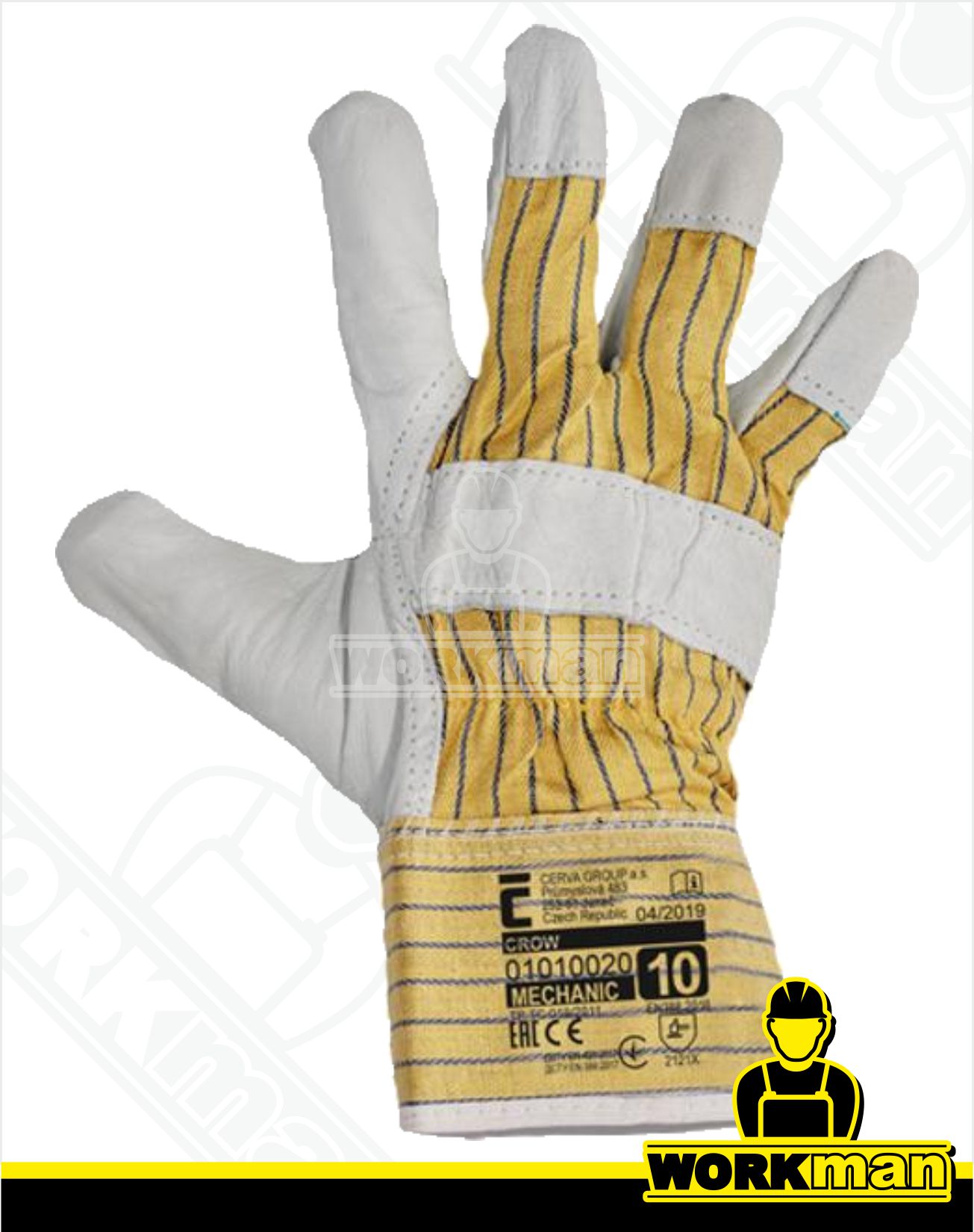 Kombinované pracovné rukavice CROW Červa