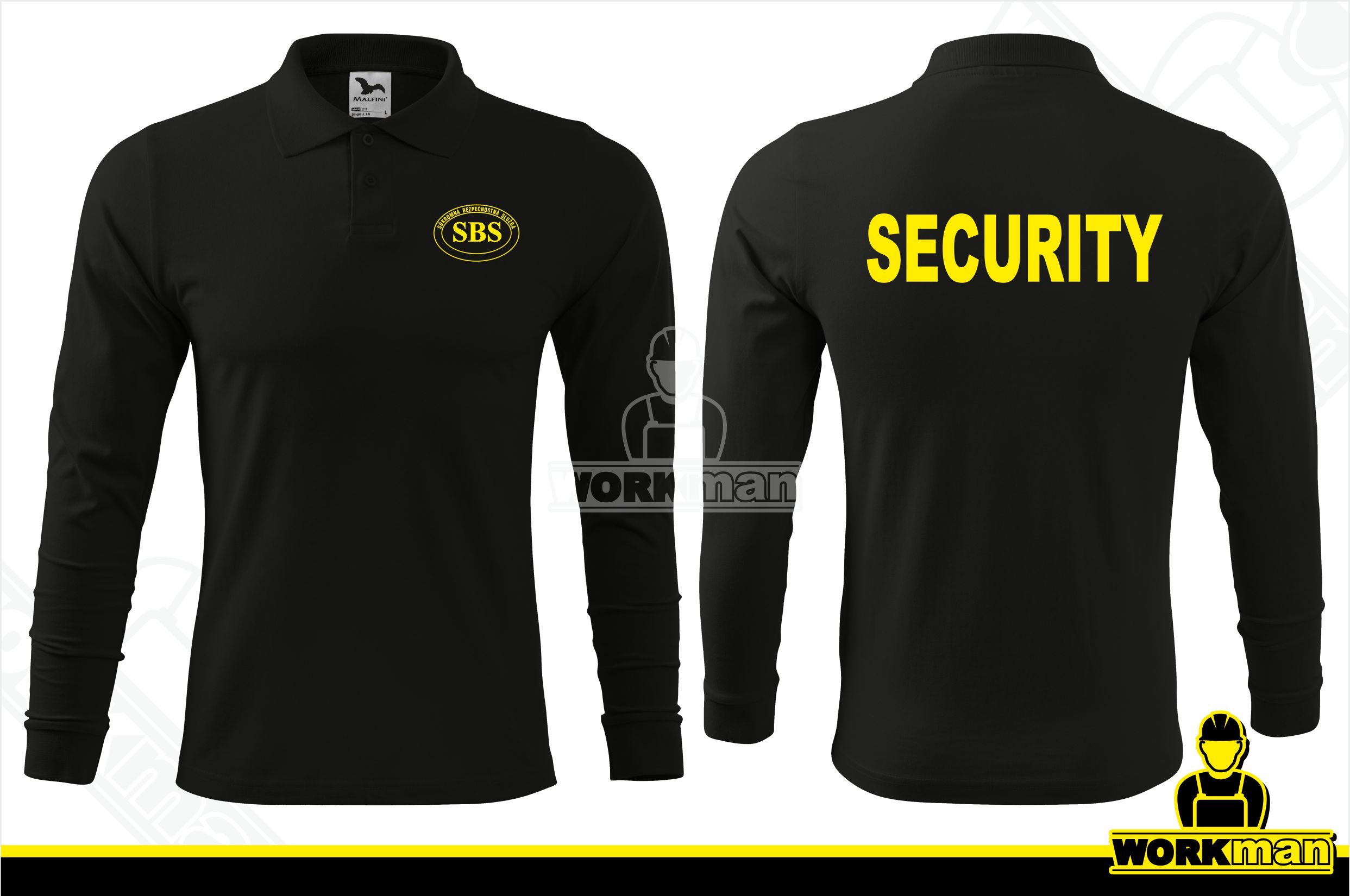 Polokošeľa s dlhým rukávom SBS-SECURITY 180g