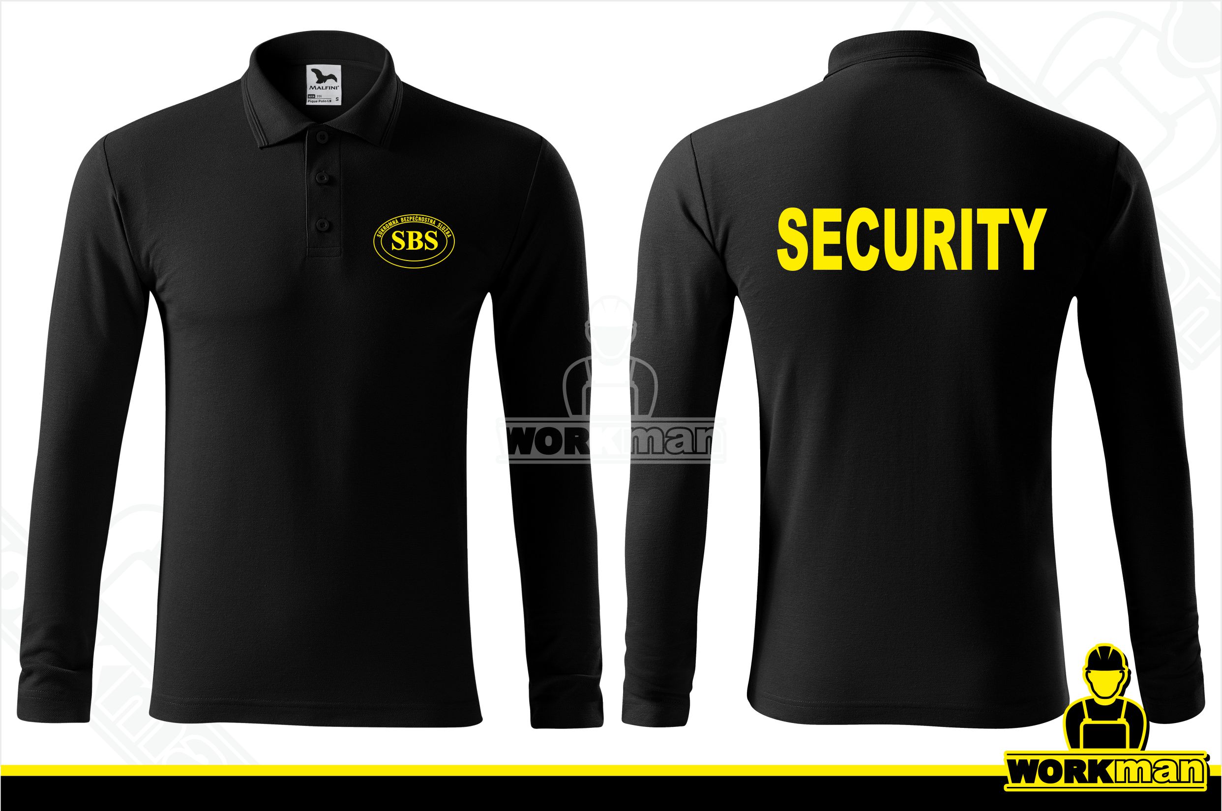 Polokošeľa s dlhým rukávom SBS-SECURITY 200g
