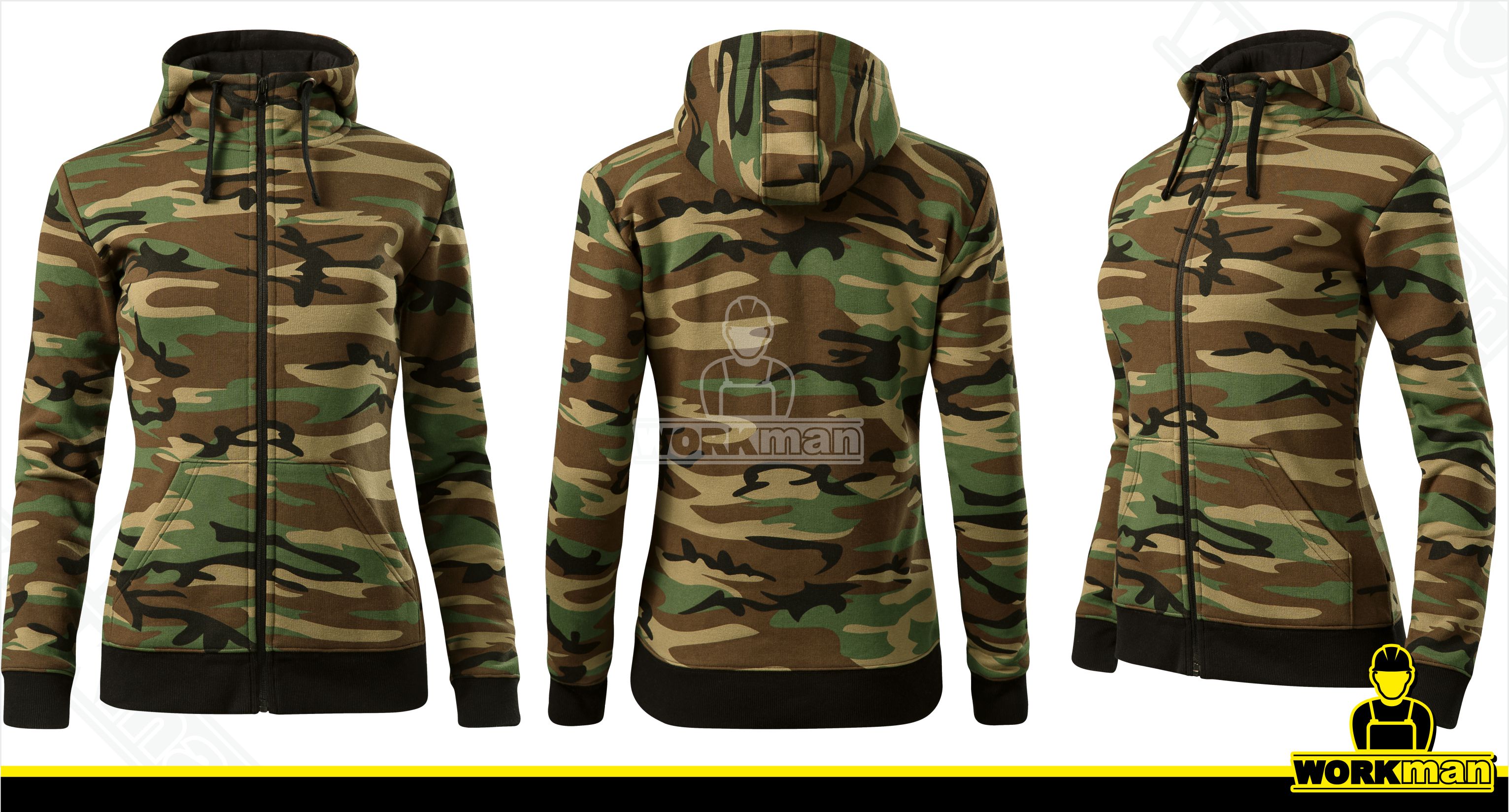 Dámska mikina CAMO ZIPPER Malfini