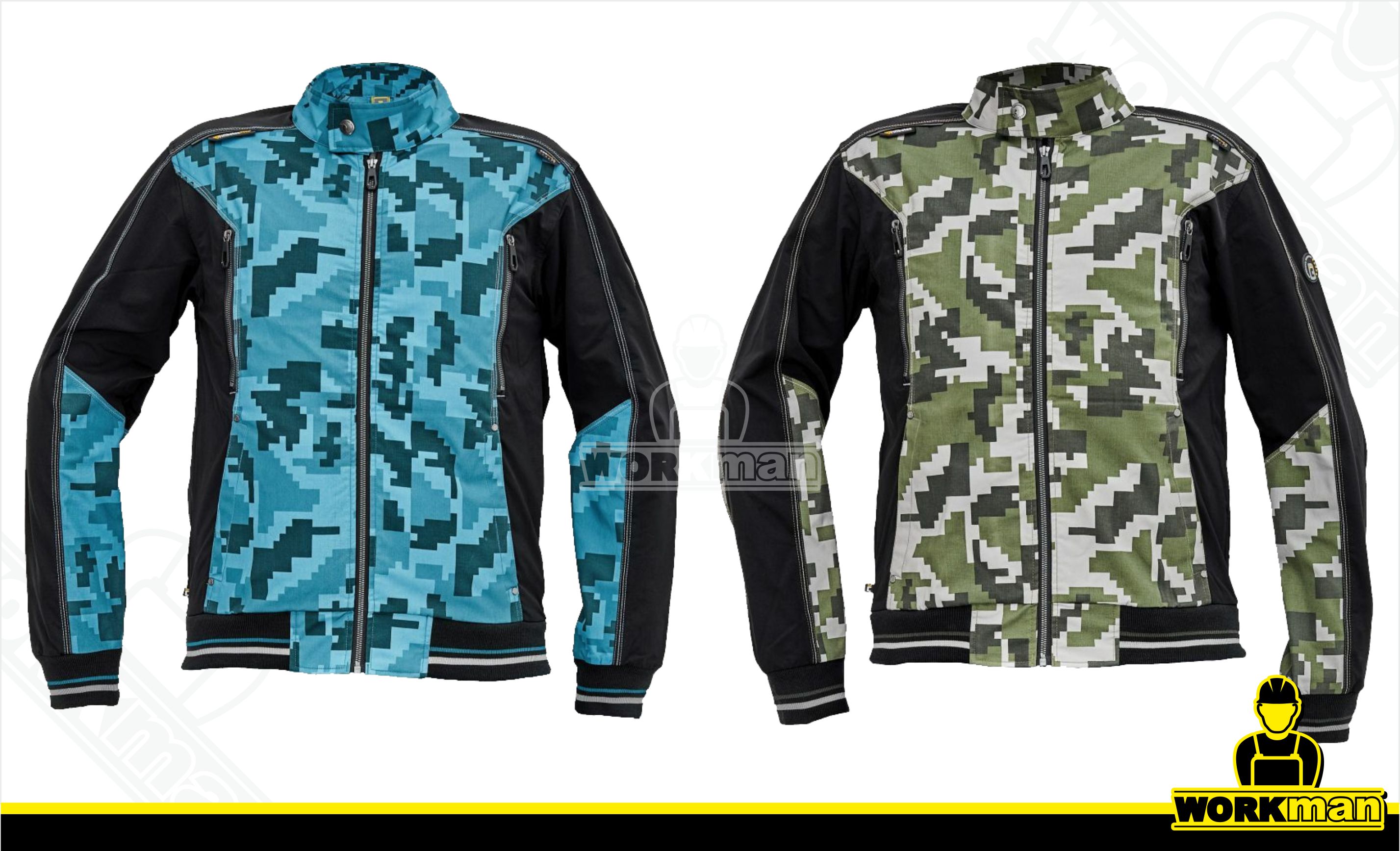 Strečová montérková bunda NEURUM CAMOUFLAGE Červa