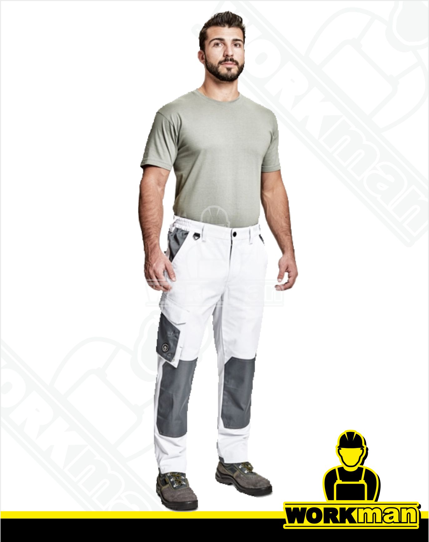 Montérkové nohavice CREMORNE do pása Červa biela