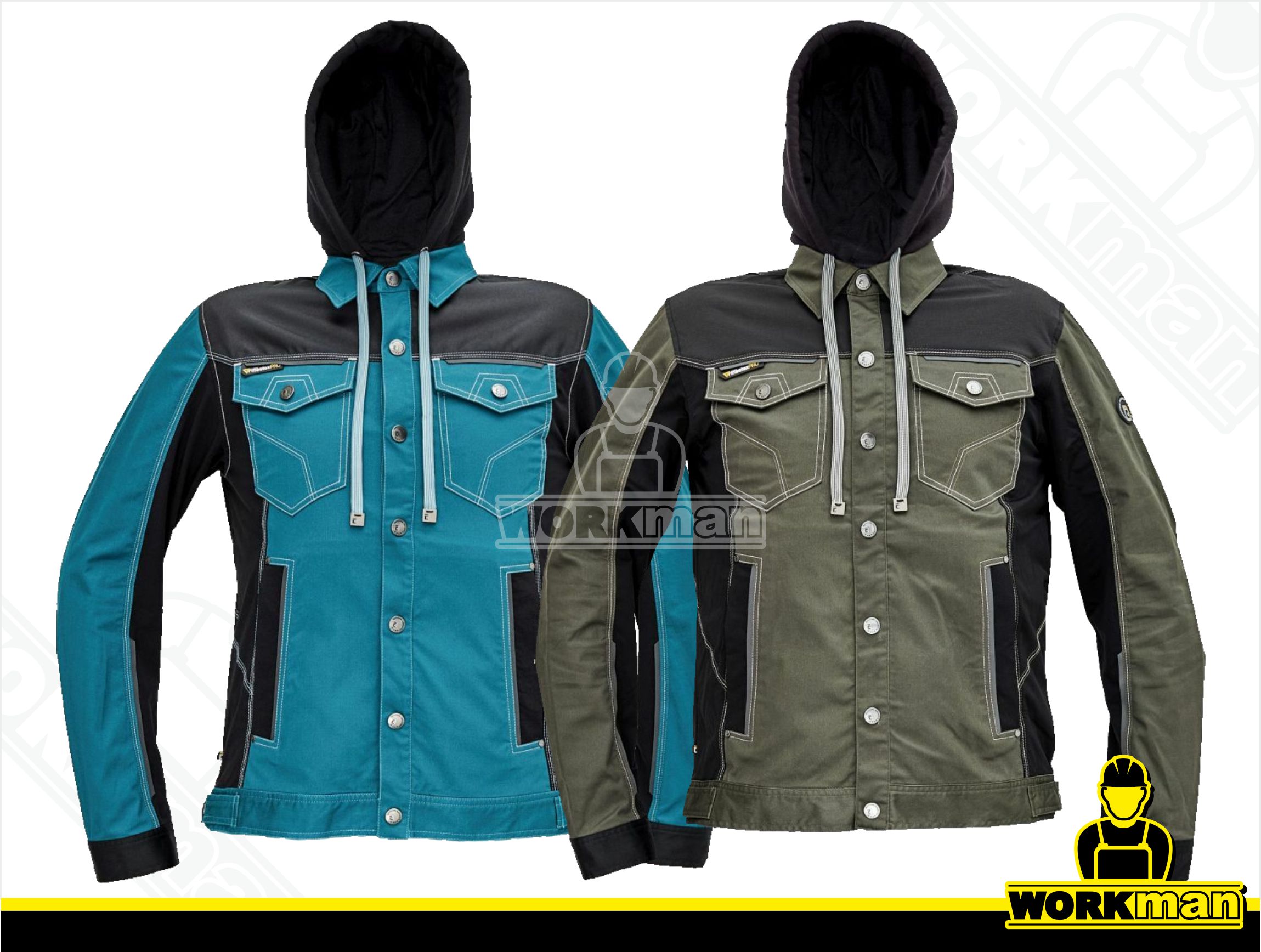 Strečová montérková bunda NEURUM CLASSIC s kapucňou Červa