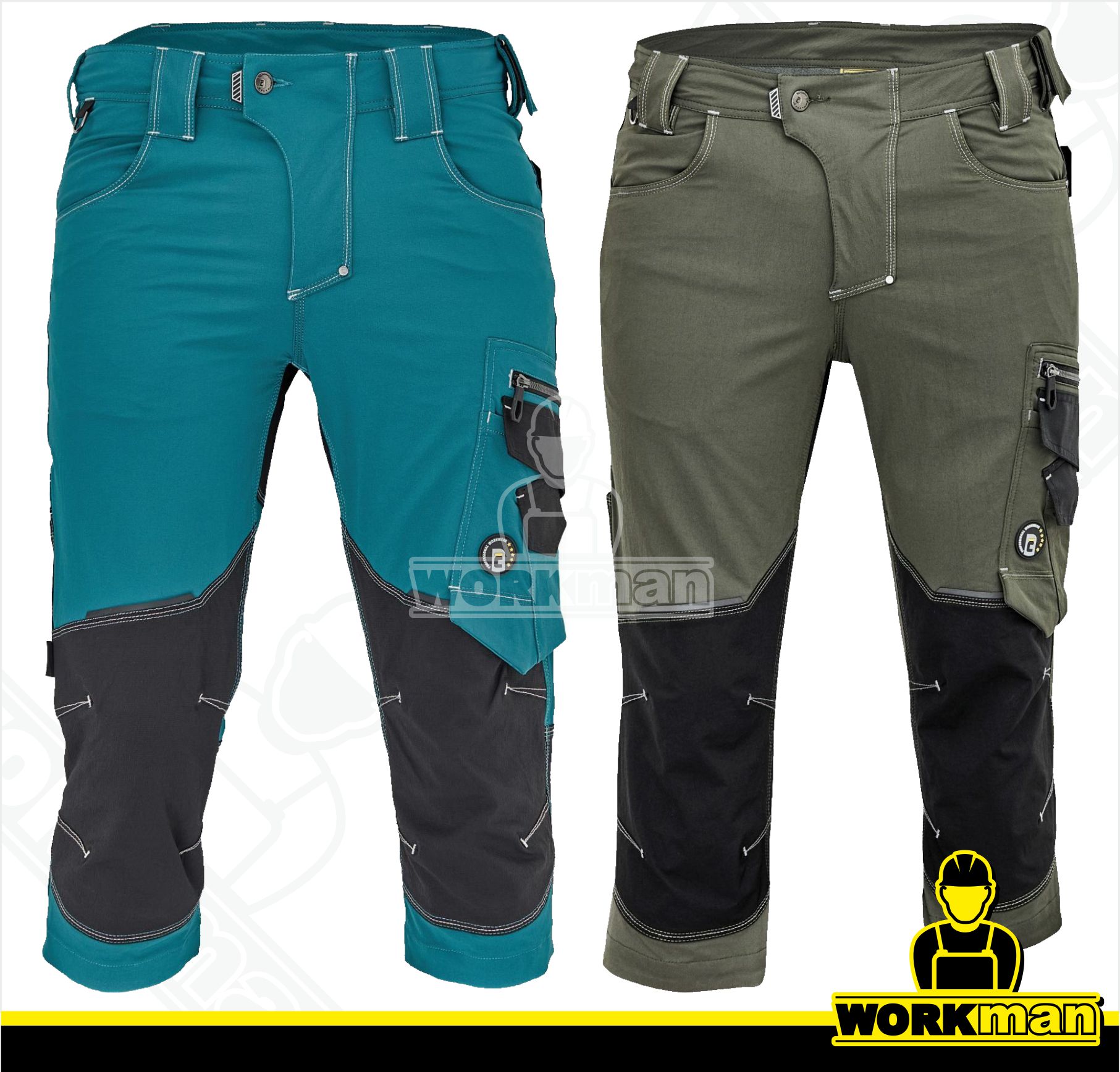 Strečové montérkové 3/4 nohavice NEURUM PERFORMANCE Červa