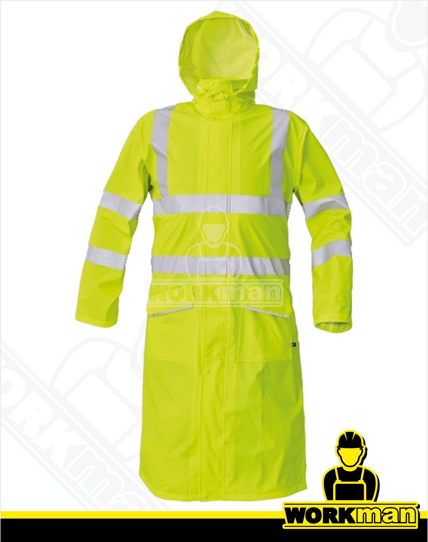 Reflexný nepremokavý plášť SIRET HV Červa