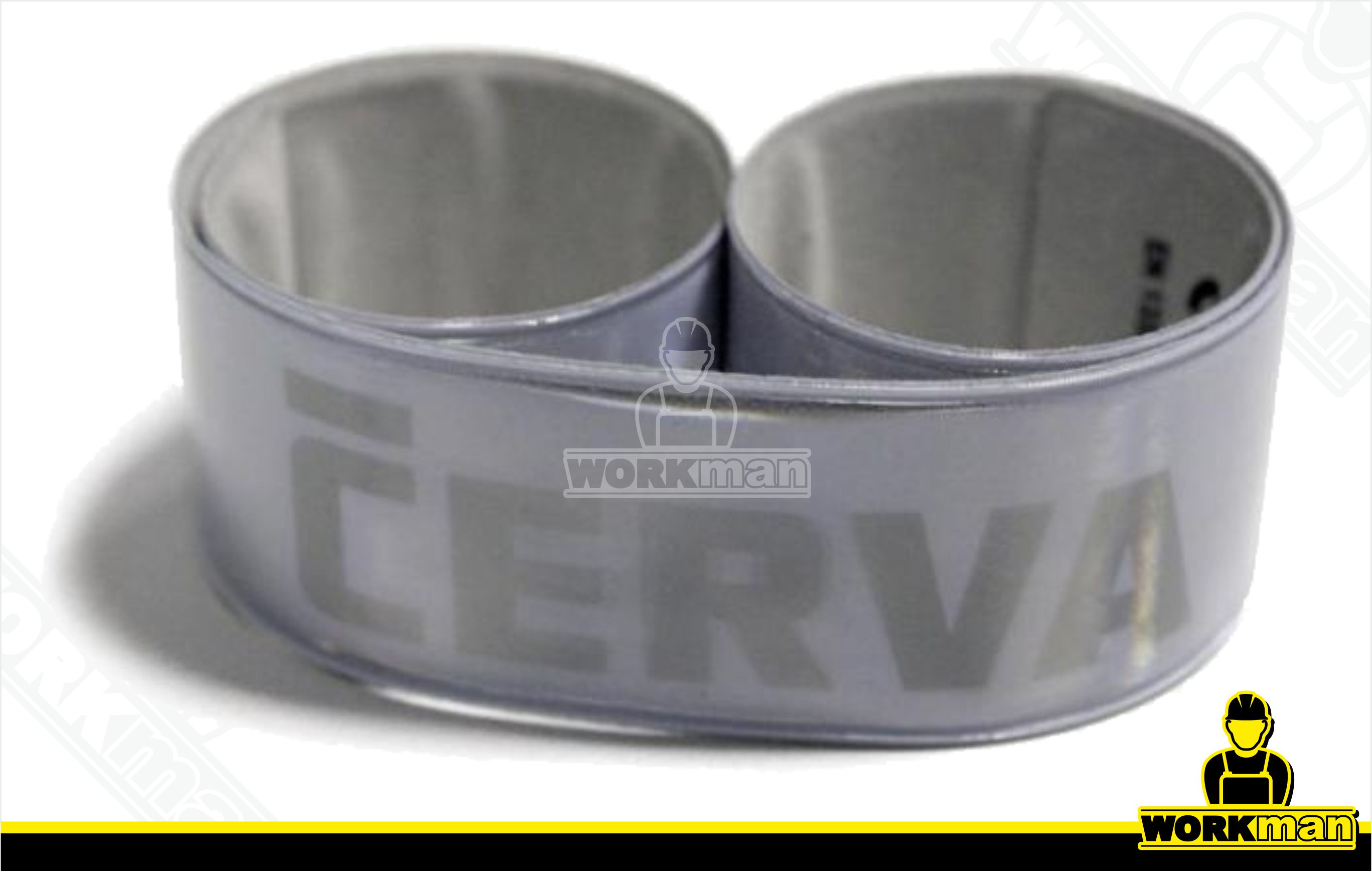 Reflexný zaklapovací pásik na ruku LAKSAM Červa strieborný