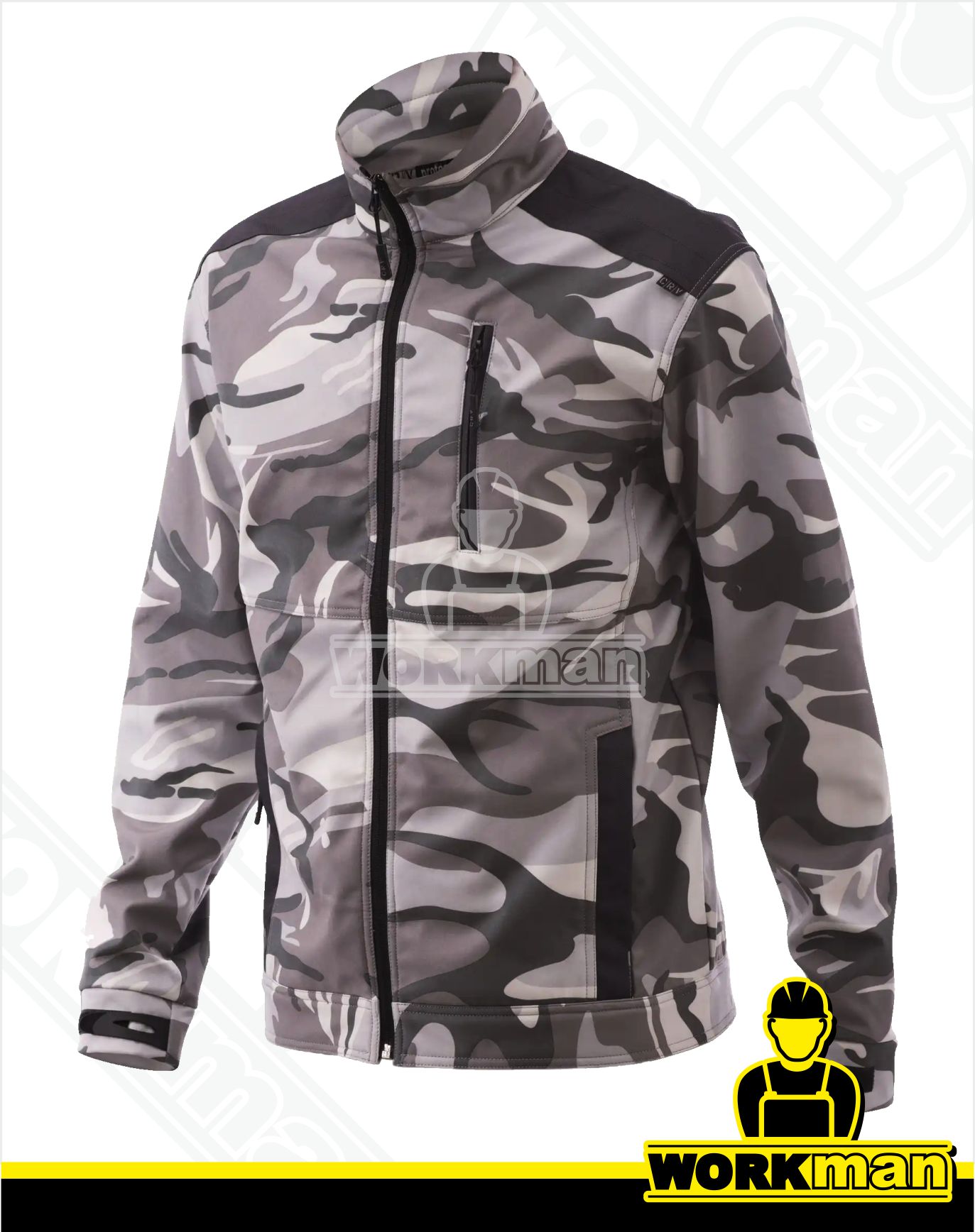 Maskáčová softshellová bunda CRAMBE Crv