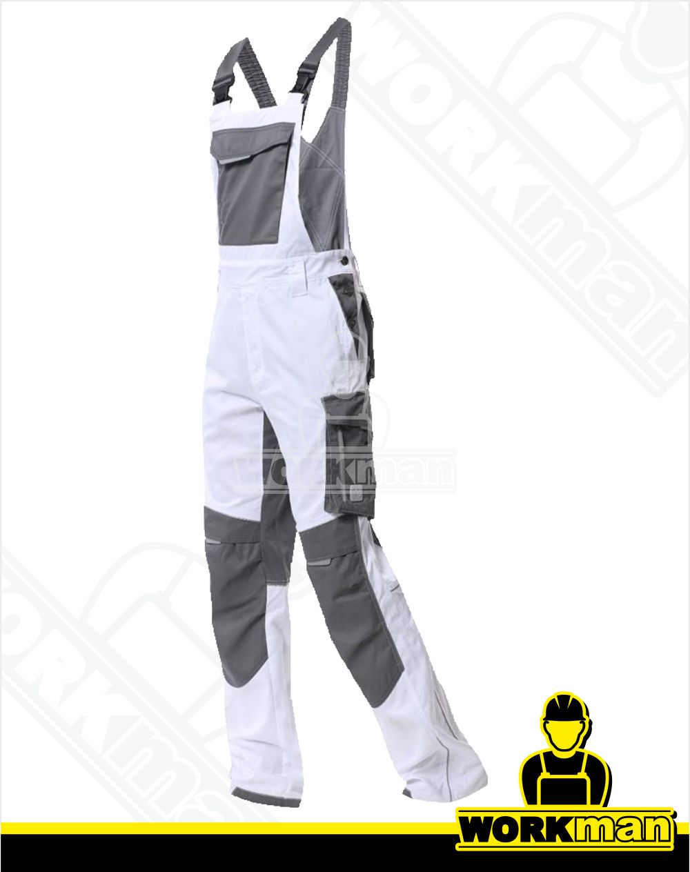 Montérkové nohavice SUMMER s náprsenkou ARDON biela