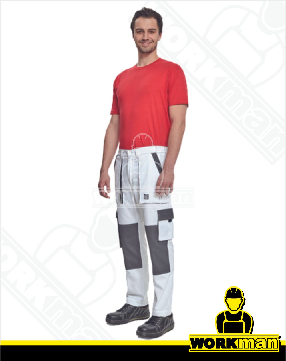 Montérkové nohavice MAX SUMMER do pása Červa biela