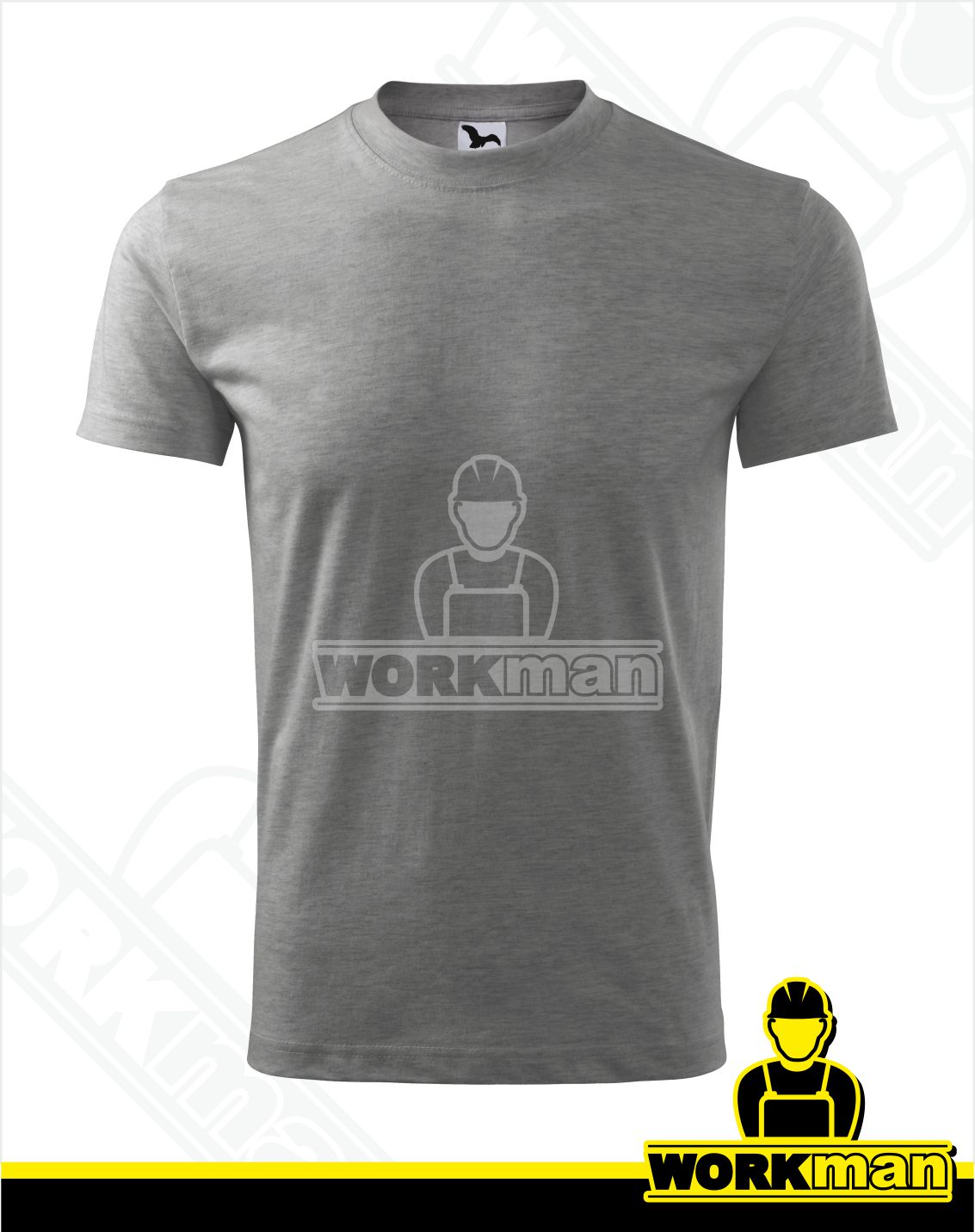 Tričko pánske CLASSIC Malfini tmavosivý melír