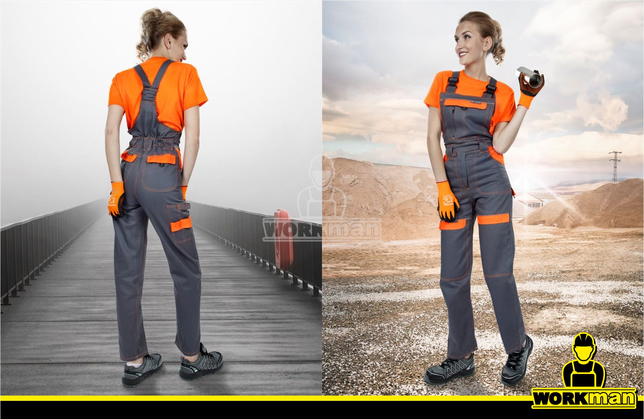 Dámske montérkové nohavice COOL TREND WOMAN s náprsenkou Ardon