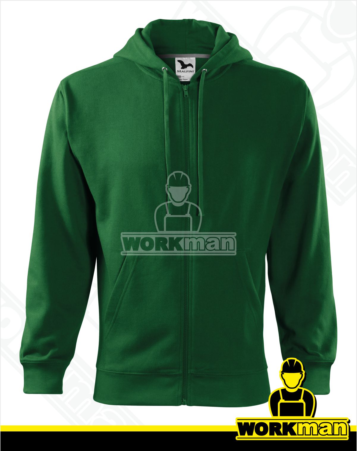 Pánska mikina TRENDY ZIPPER Malfini fľaškovozelená